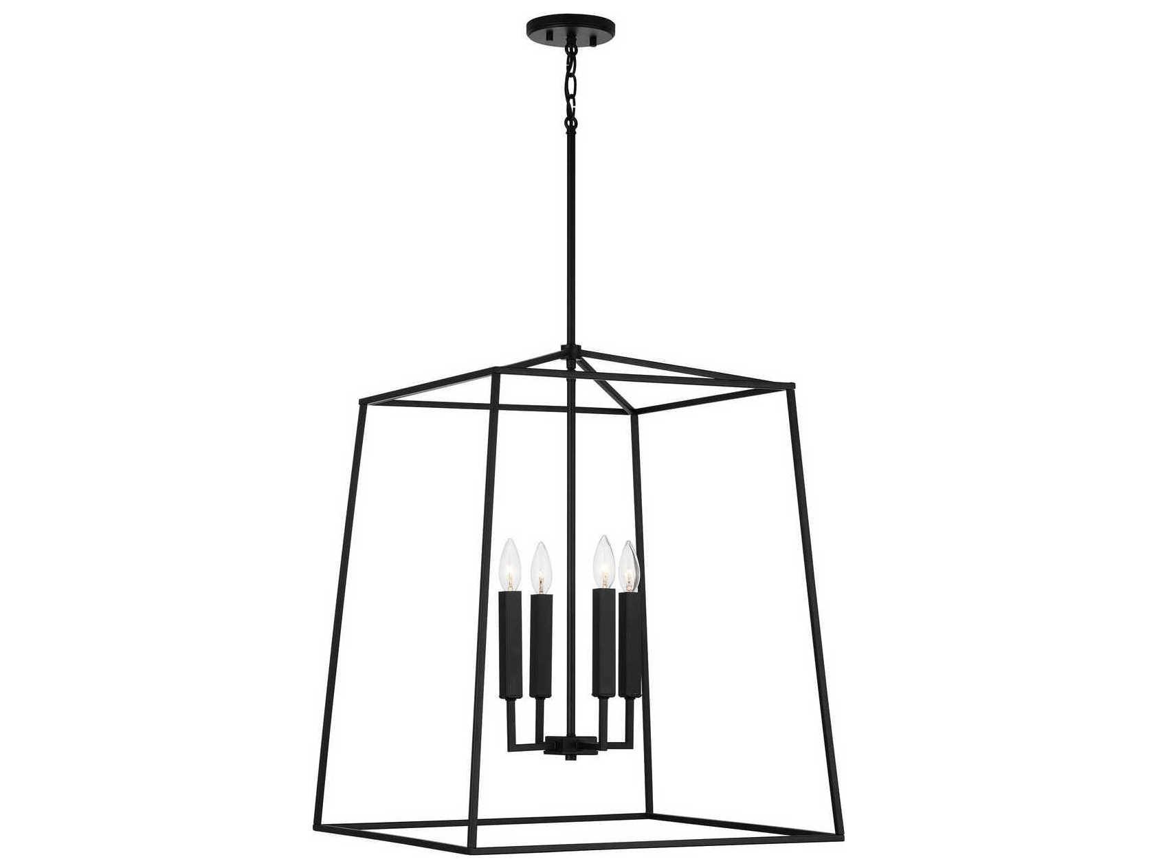 Capital Lighting Thea 4-Light Matte Black Candelabra Chandelier
