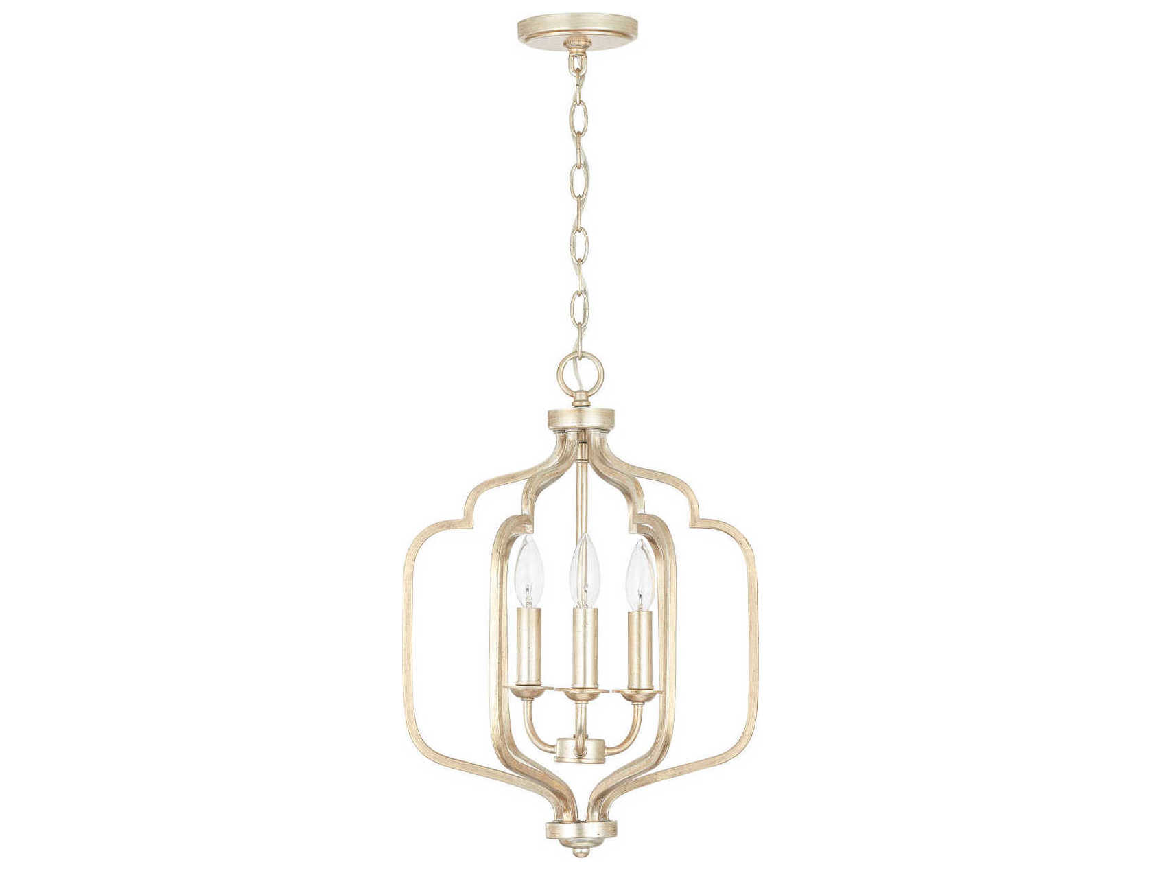 Capital Lighting Ophelia 3-Light Winter Gold Candelabra Chandelier
