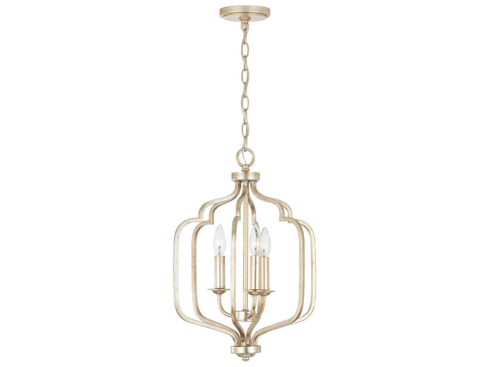 Capital Lighting Ophelia 3-Light Winter Gold Candelabra Chandelier