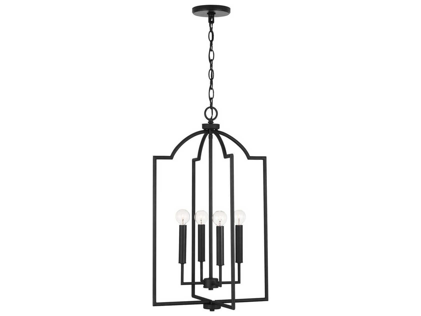 Capital Lighting Carter 4-Light Matte Black Candelabra Chandelier