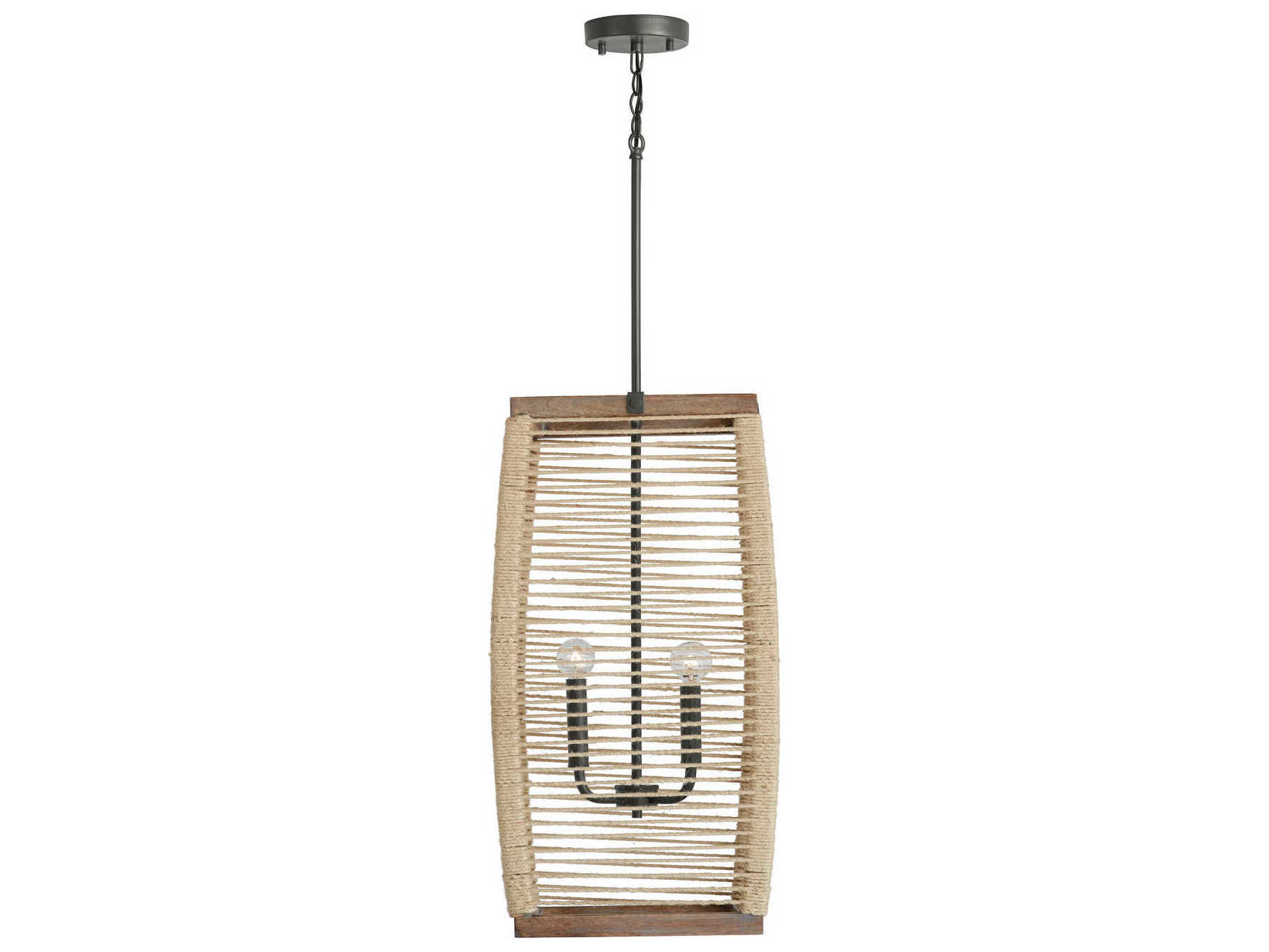 Capital Lighting Jacob 4-Light Grey Wash And Iron Silk Candelabra Chandelier