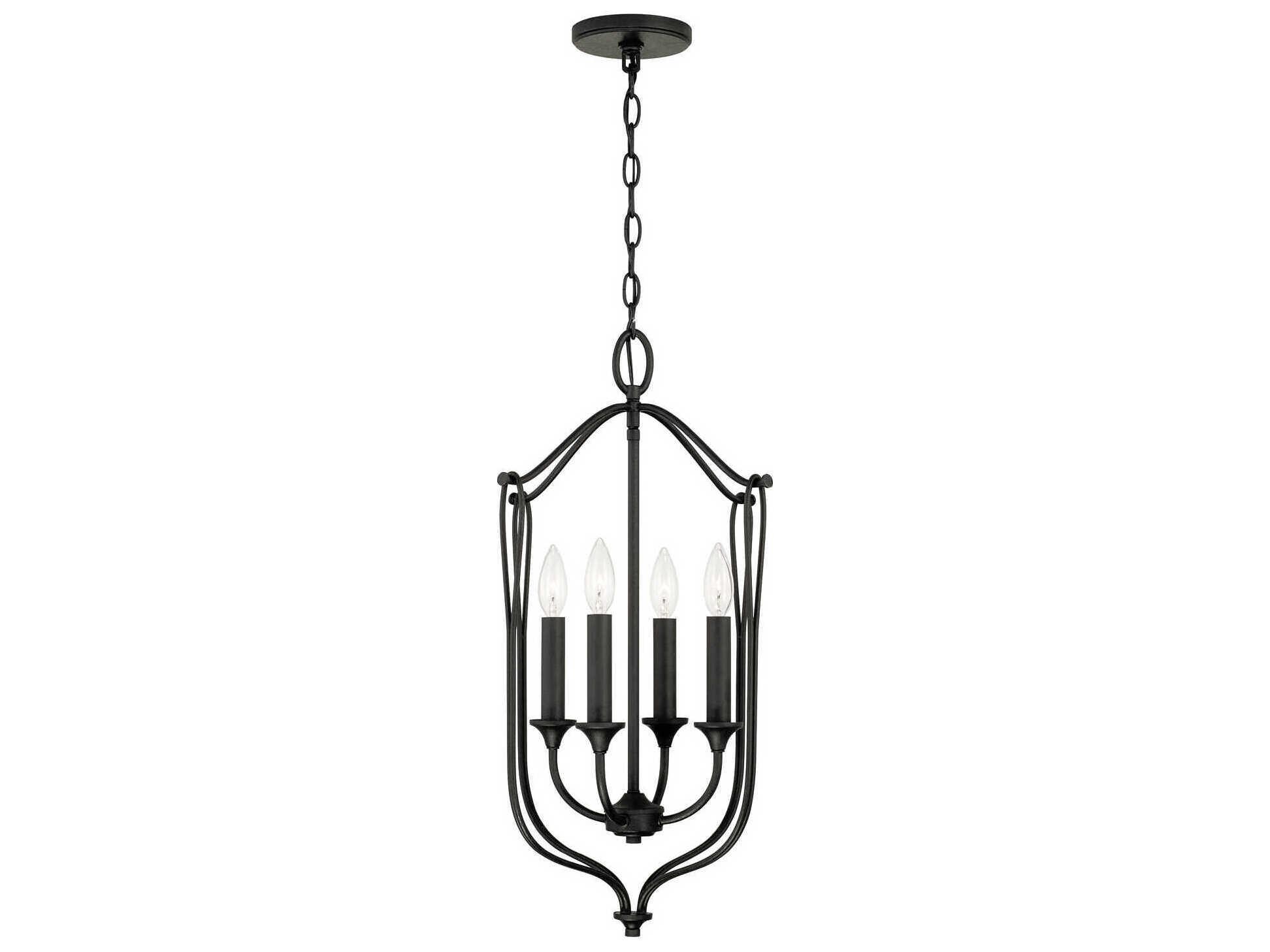 Capital Lighting Bentley 4-Light Black Iron Pendant