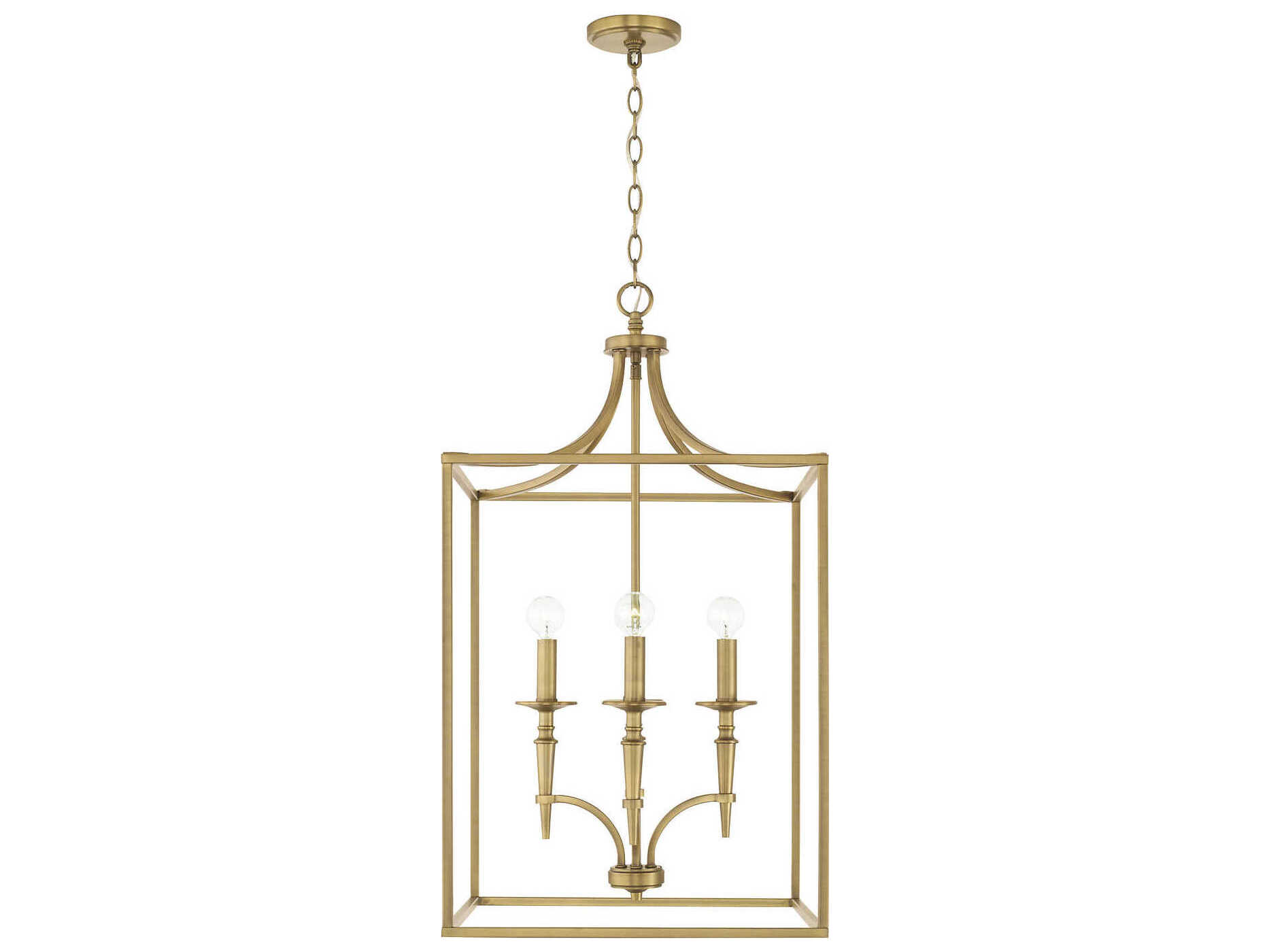 Capital Lighting Abbie 4-Light Aged Brass Pendant