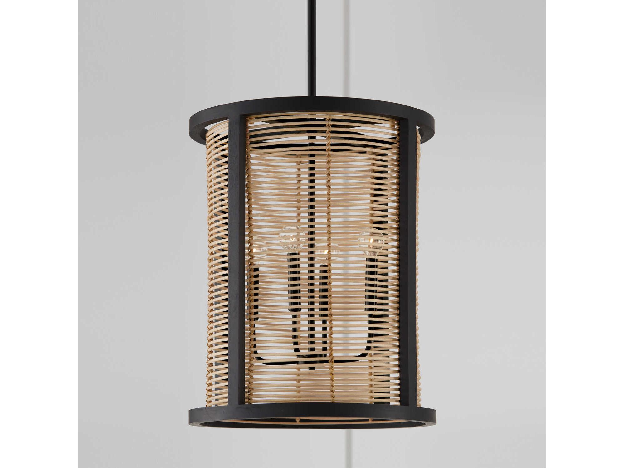 Capital Lighting Rico 4-Light Flat Black Candelabra Cylinder Chandelier