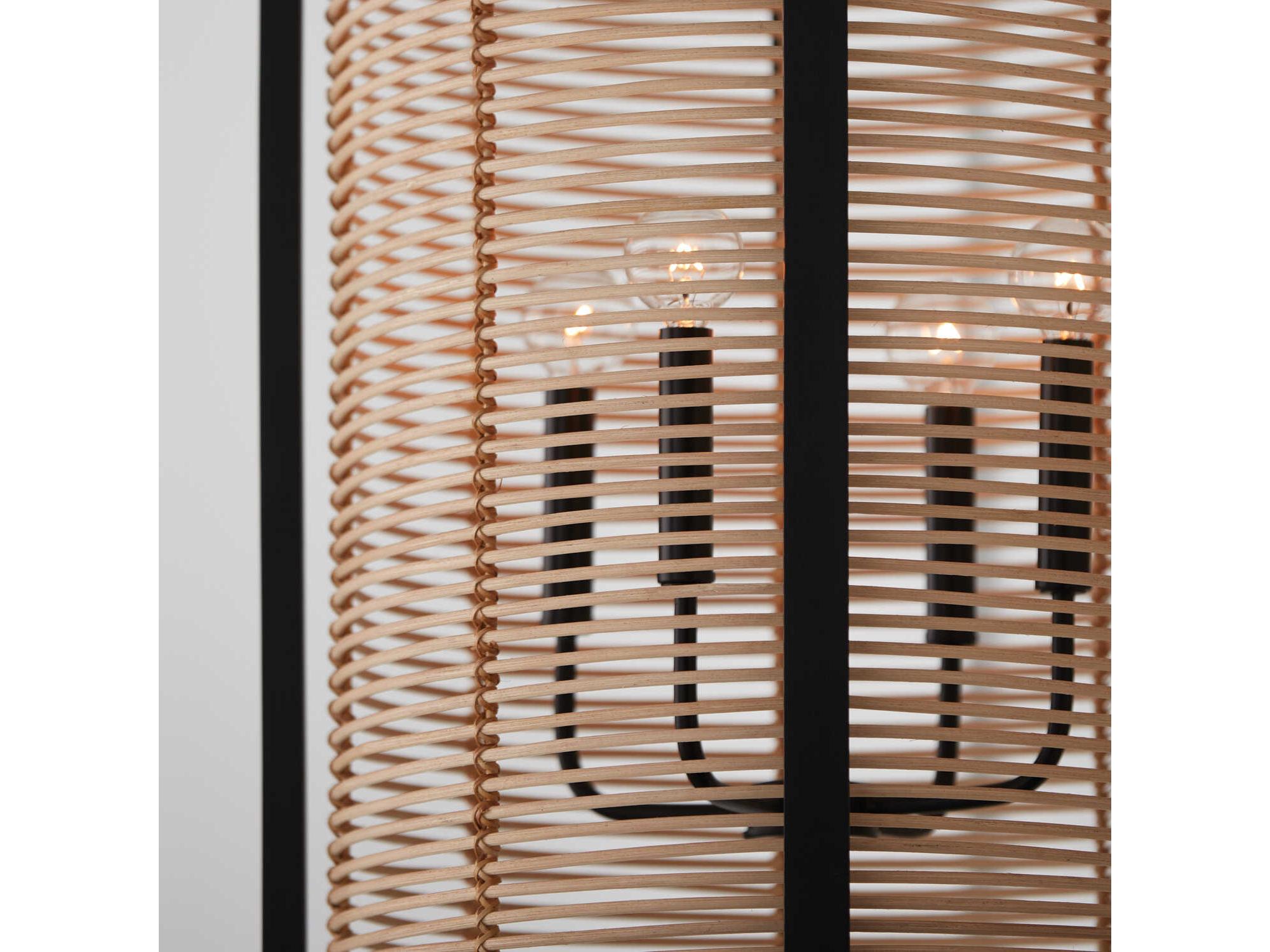 Capital Lighting Rico 4-Light Flat Black Candelabra Cylinder Chandelier