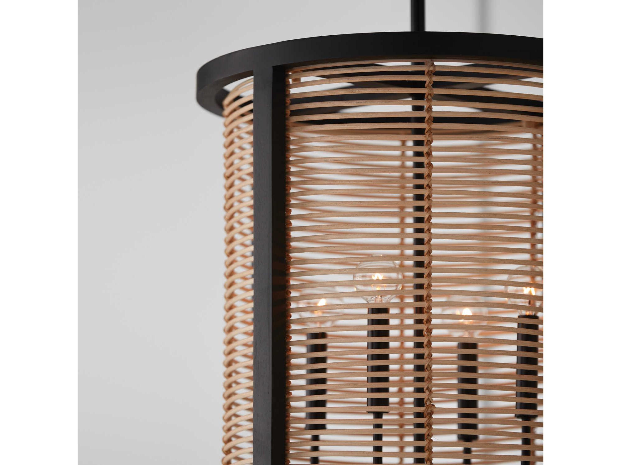 Capital Lighting Rico 4-Light Flat Black Candelabra Cylinder Chandelier