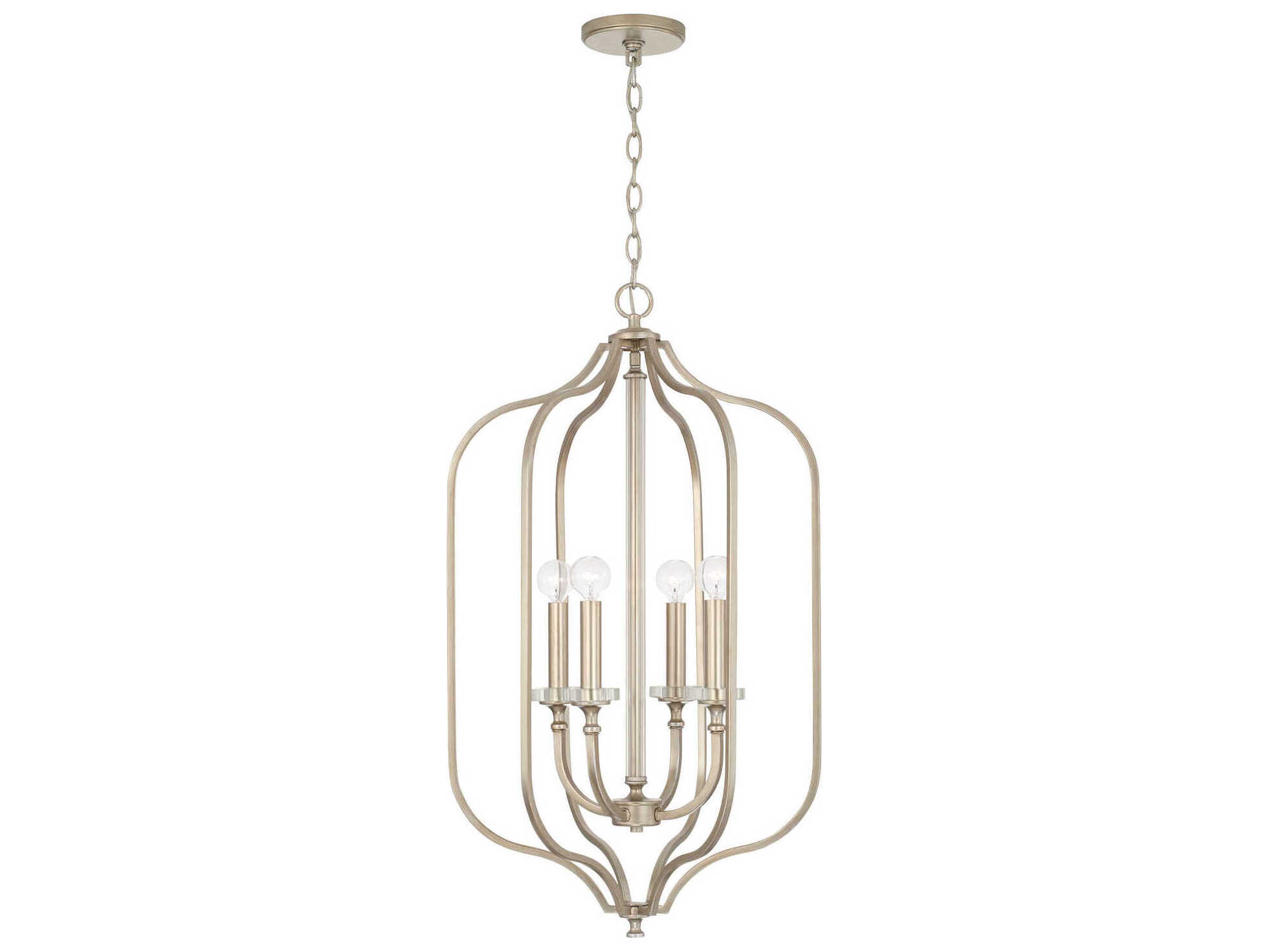 Capital Lighting Breigh 4-Light Brushed Champagne Brass Candelabra Chandelier
