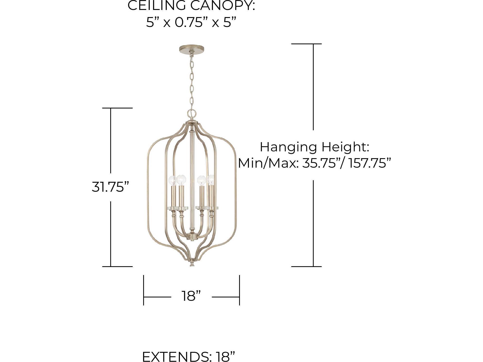 Capital Lighting Breigh 4-Light Brushed Champagne Brass Candelabra Chandelier