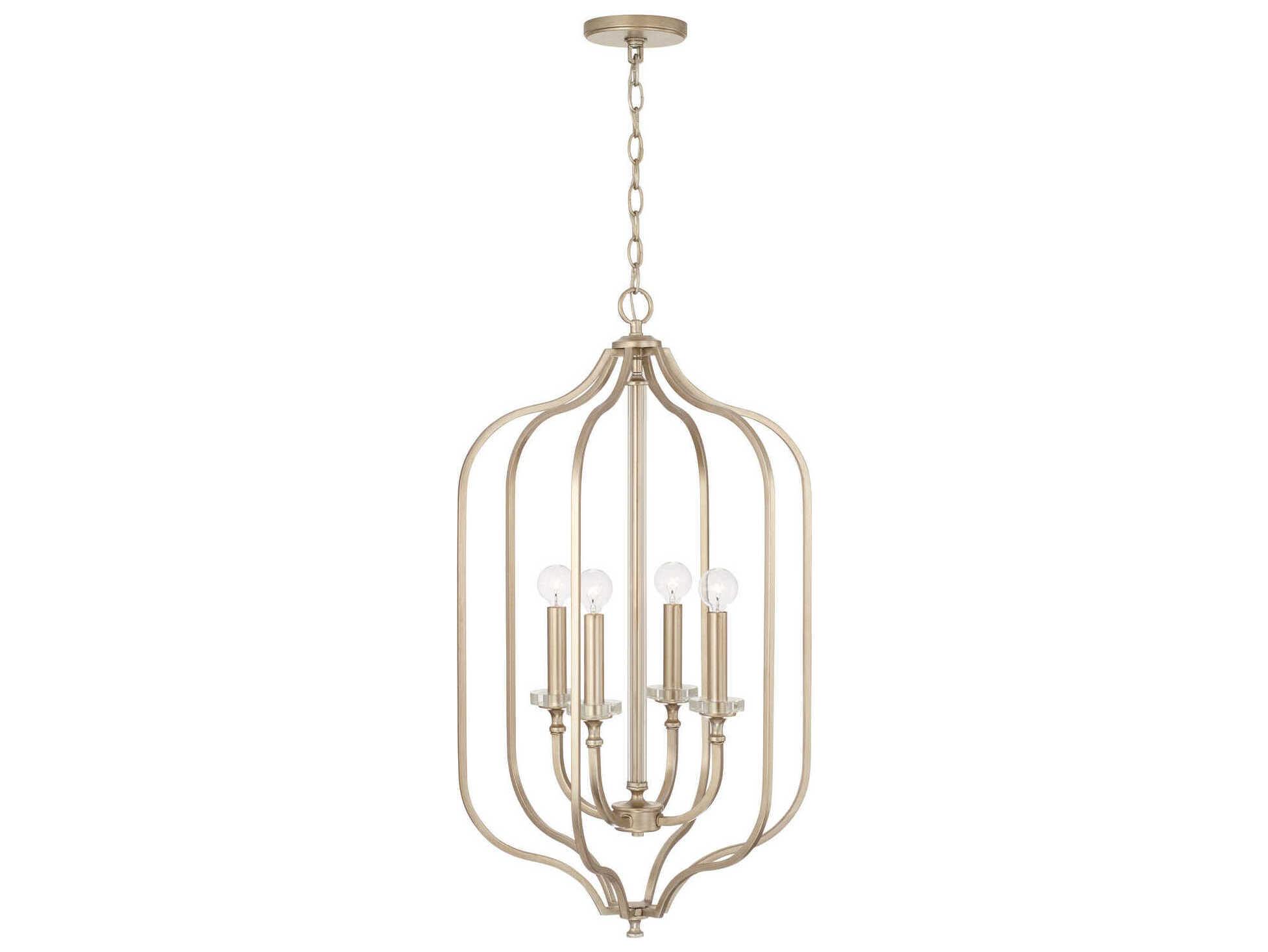 Capital Lighting Breigh 4-Light Brushed Champagne Brass Candelabra Chandelier