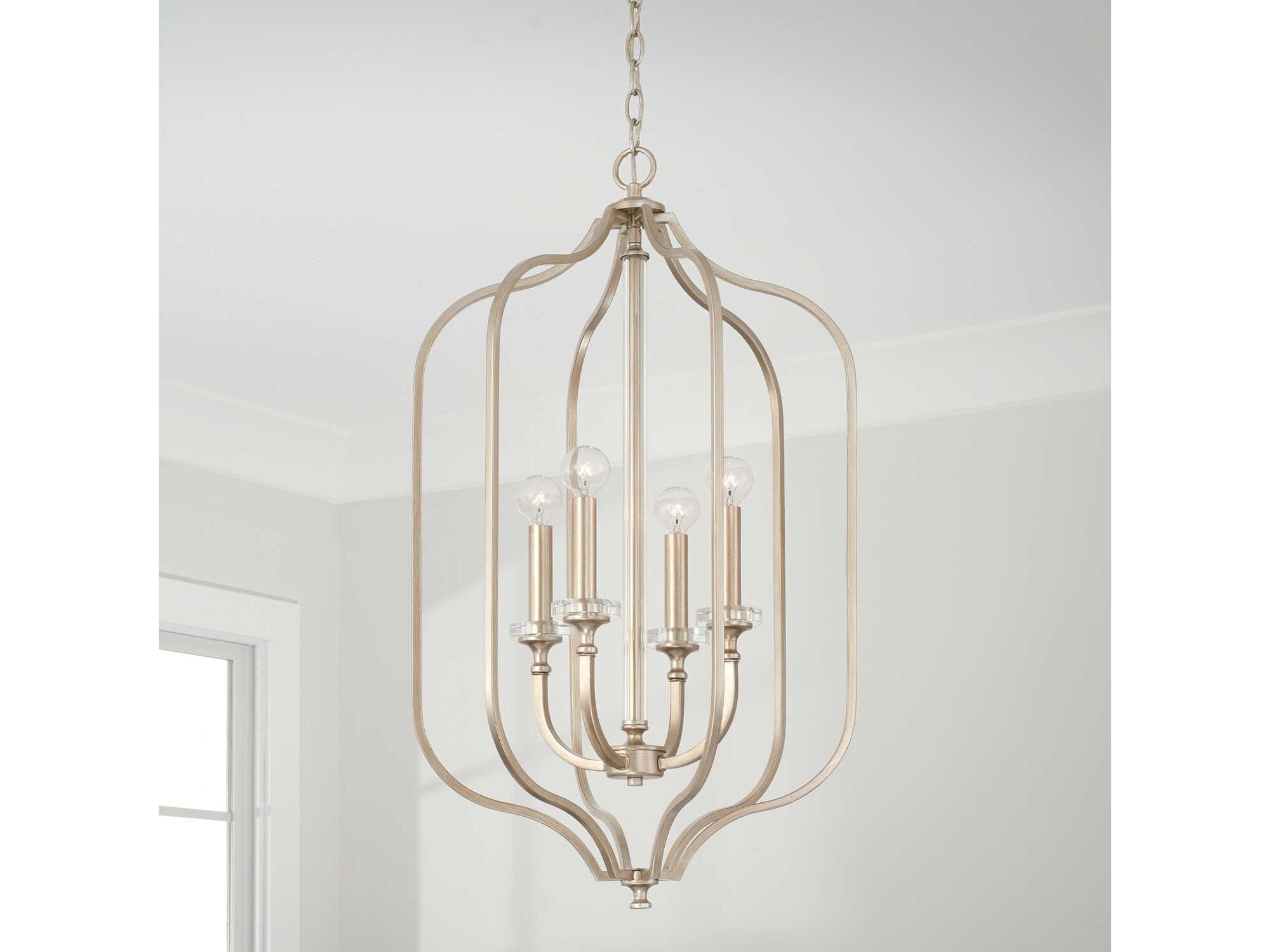 Capital Lighting Breigh 4-Light Brushed Champagne Brass Candelabra Chandelier