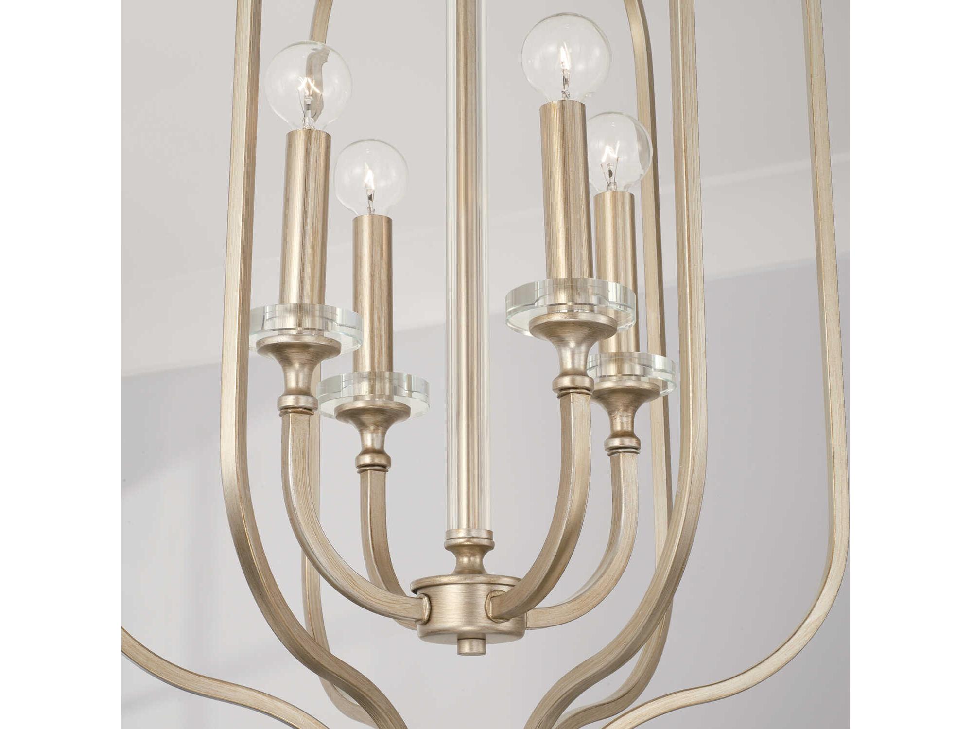 Capital Lighting Breigh 4-Light Brushed Champagne Brass Candelabra Chandelier