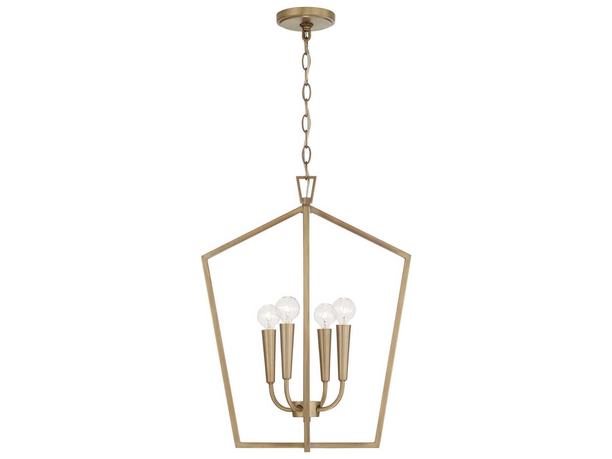 Capital Lighting Holden 4-Light Aged Brass Chandelier