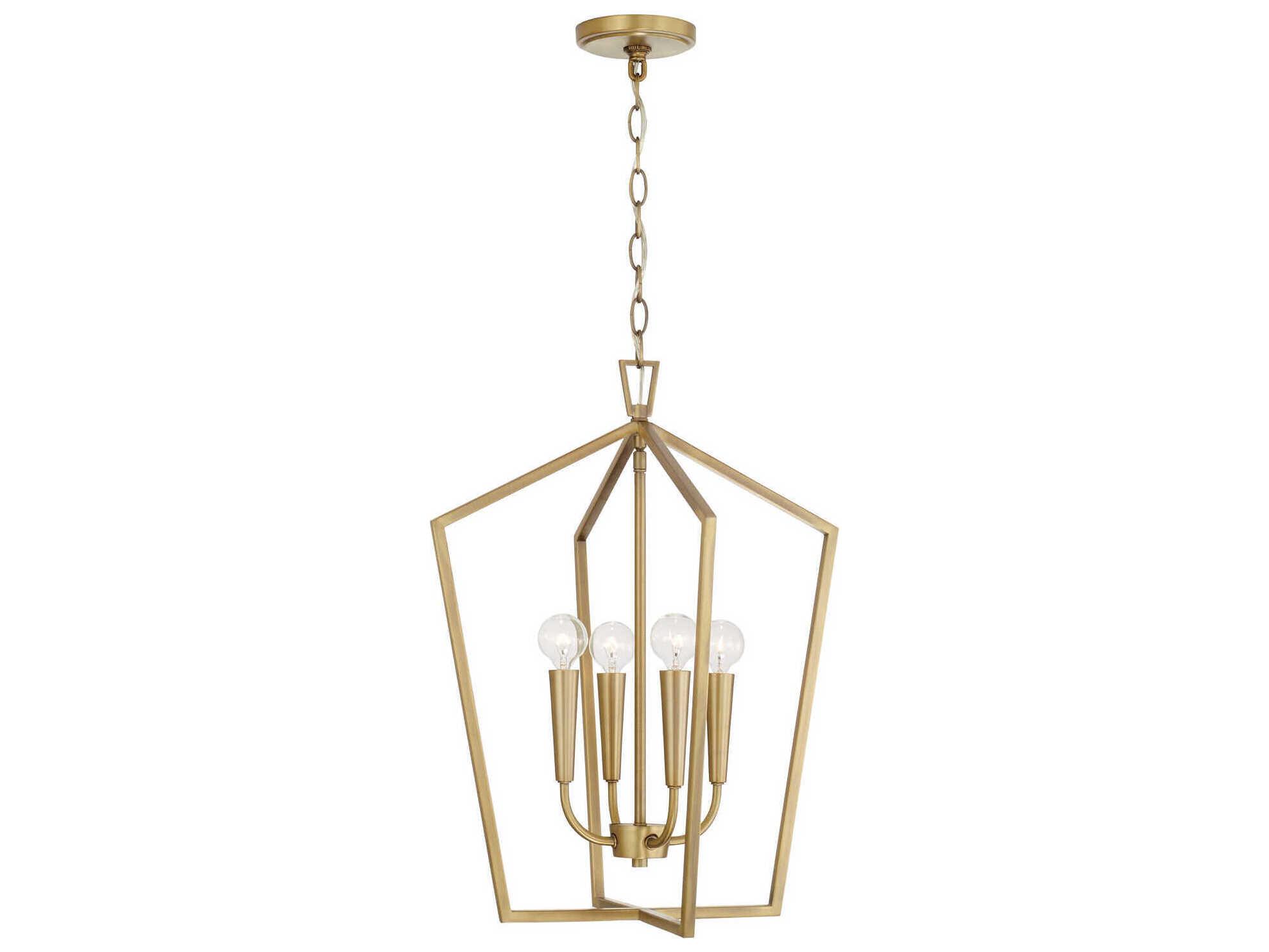Capital Lighting Holden 4-Light Aged Brass Chandelier