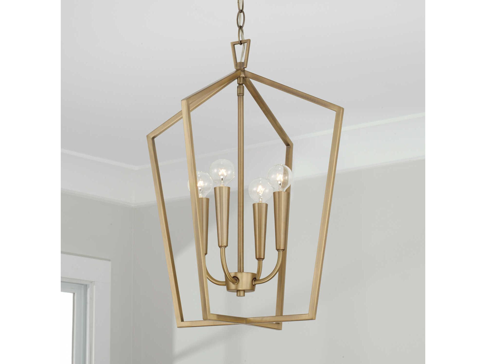 Capital Lighting Holden 4-Light Aged Brass Chandelier