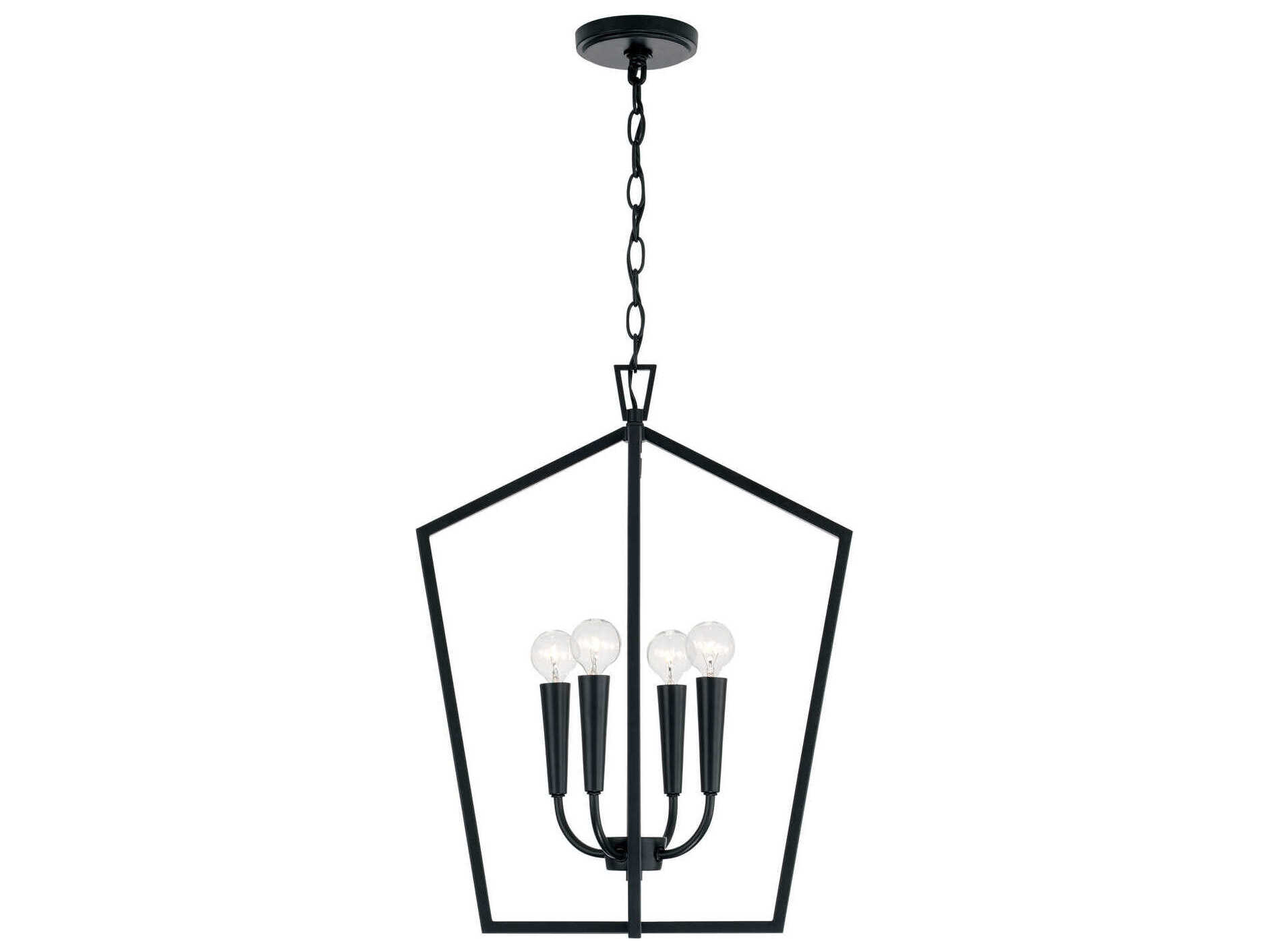 Capital Lighting Holden 4-Light Matte Black Chandelier