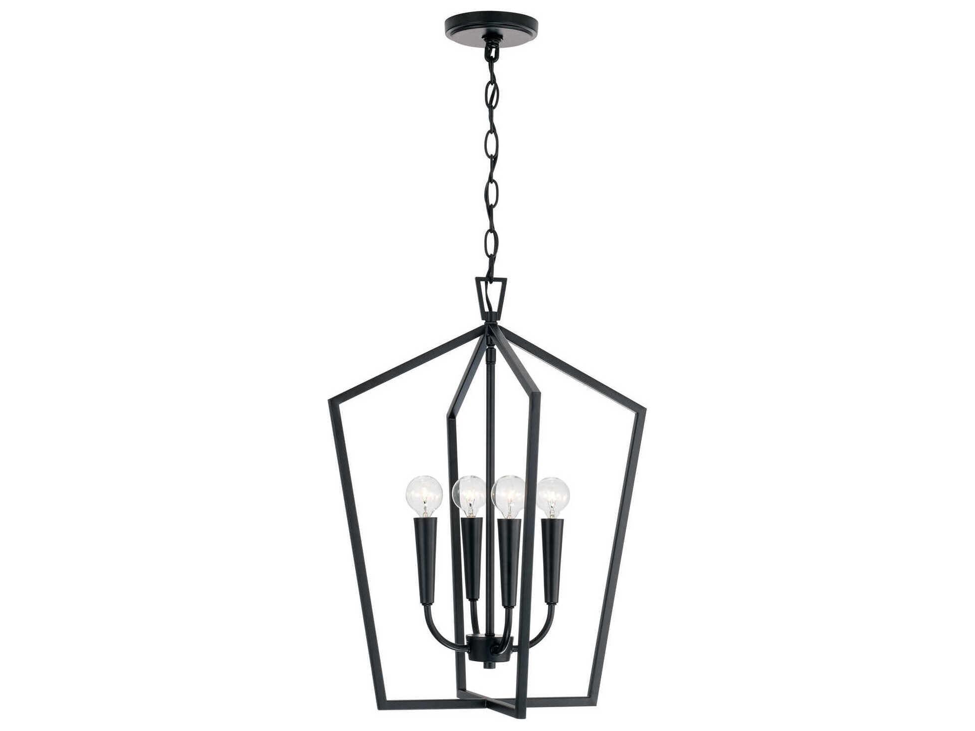 Capital Lighting Holden 4-Light Matte Black Chandelier