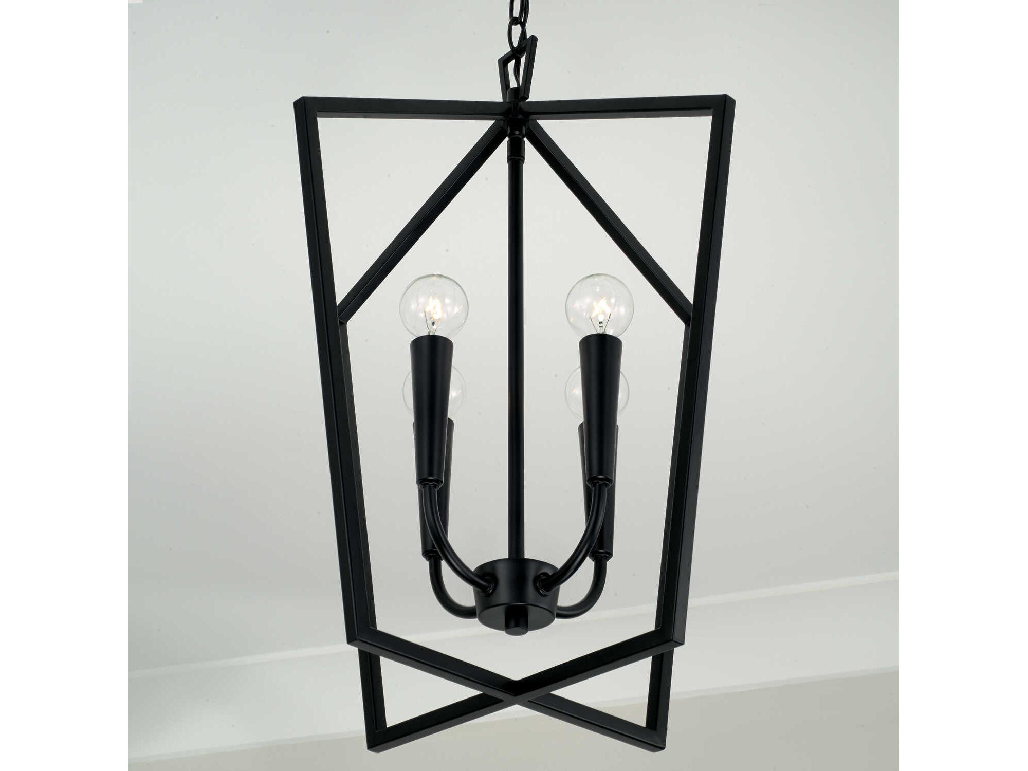 Capital Lighting Holden 4-Light Matte Black Chandelier