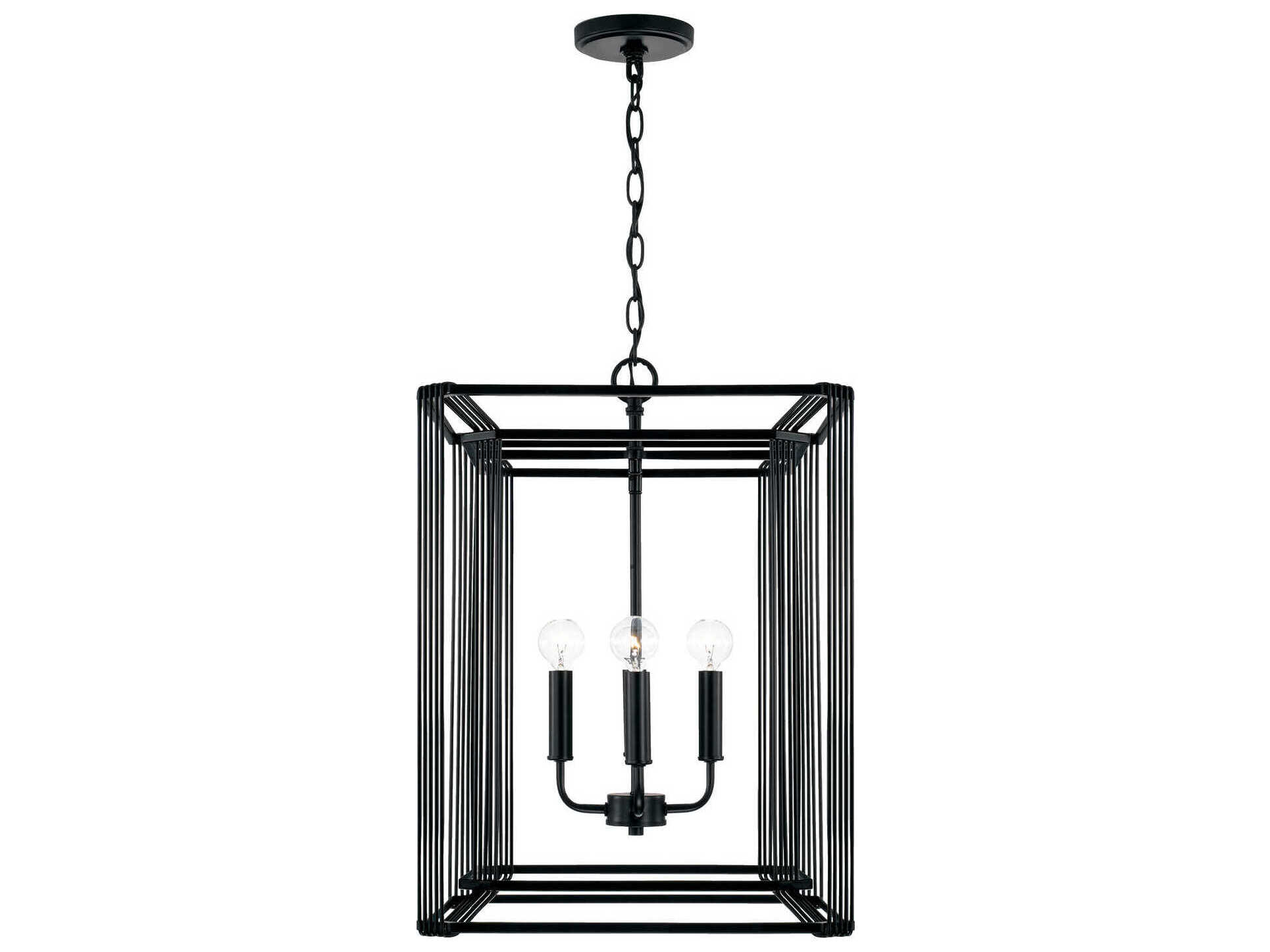 Capital Lighting Lennon 4-Light Matte Black Chandelier