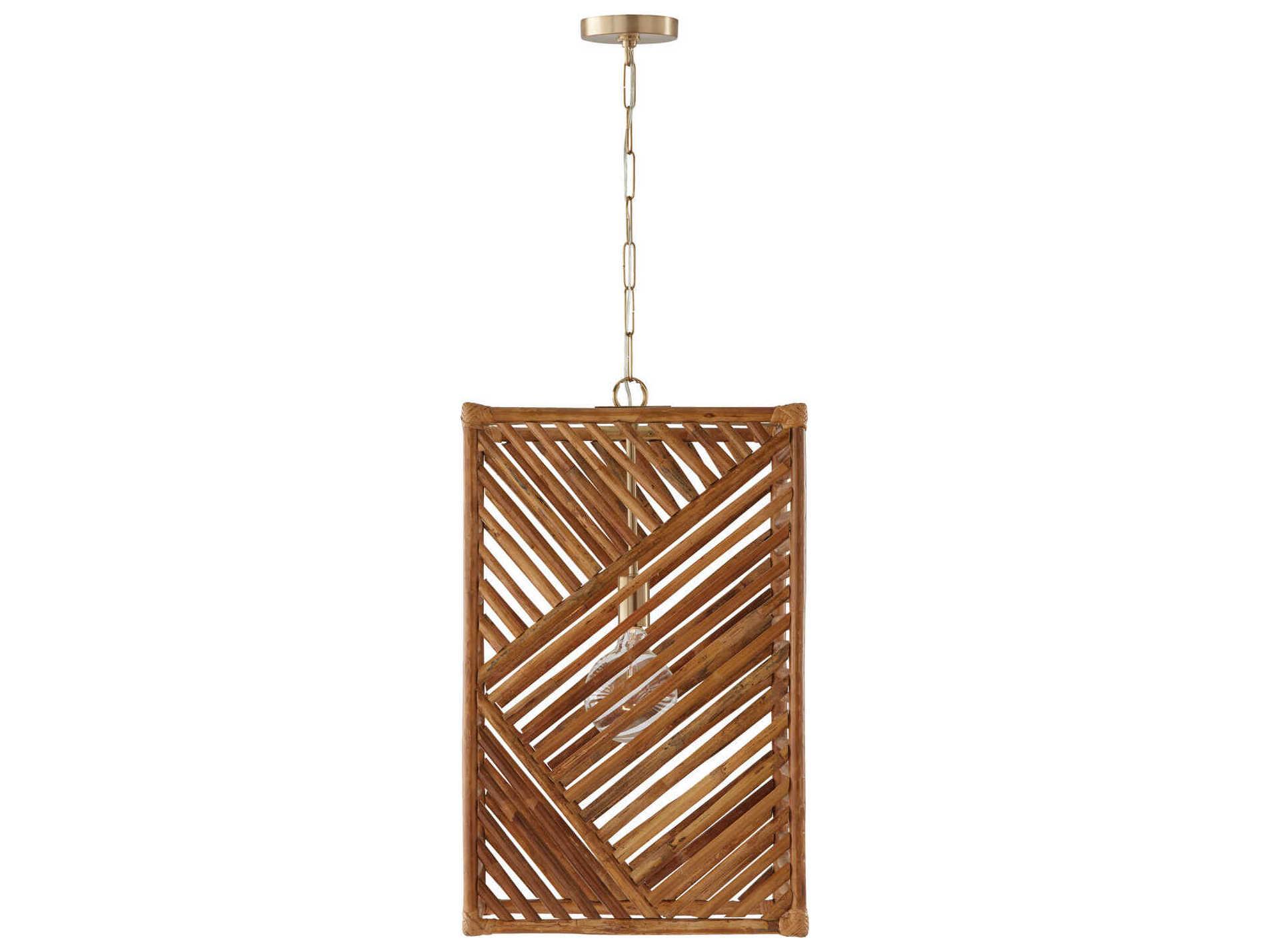 Capital Lighting Soleil 1-Light Matte Brass Brown Geometric Pendant