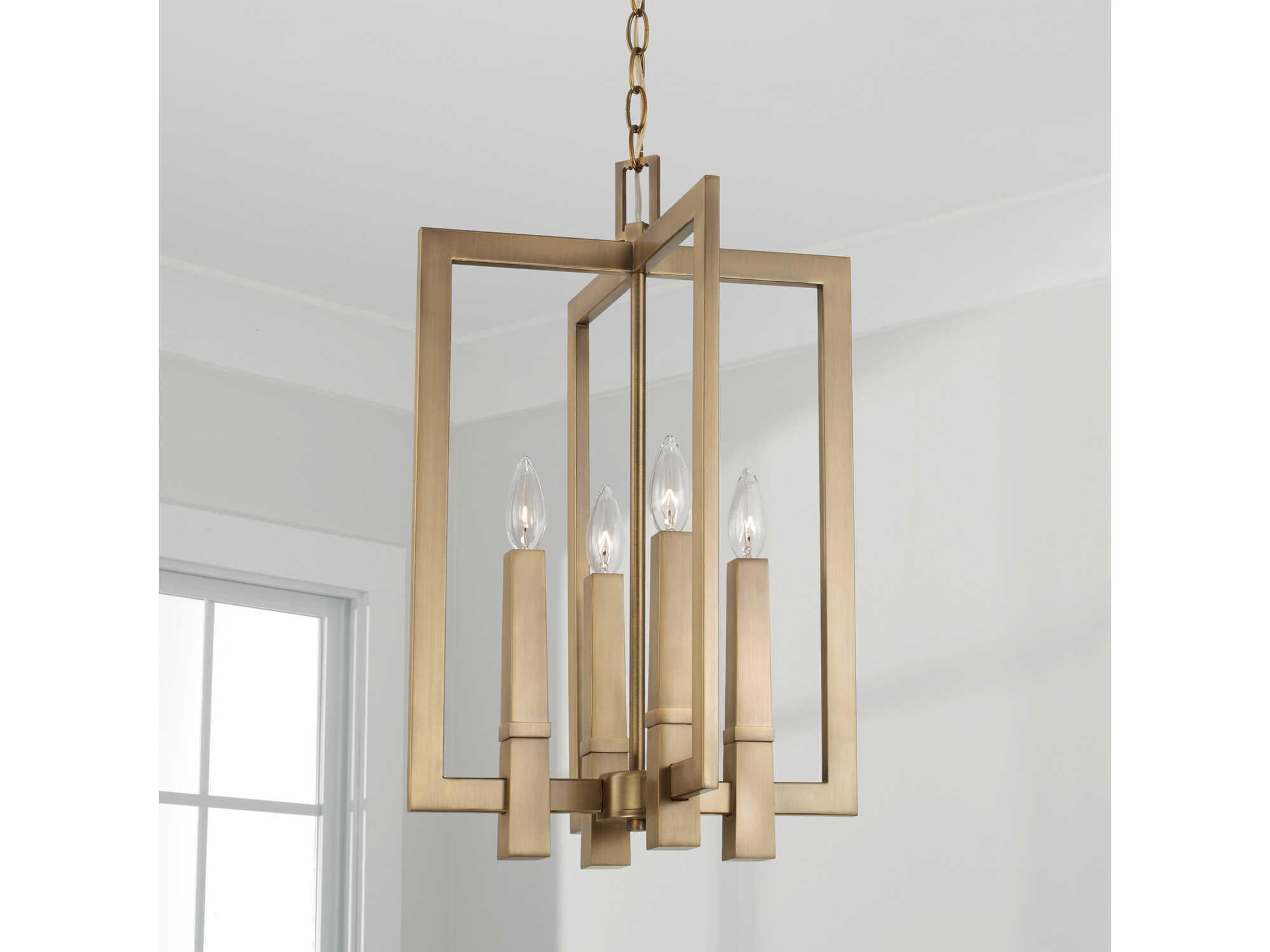 Capital Lighting Blake 4-Light Aged Brass Geometric Pendant
