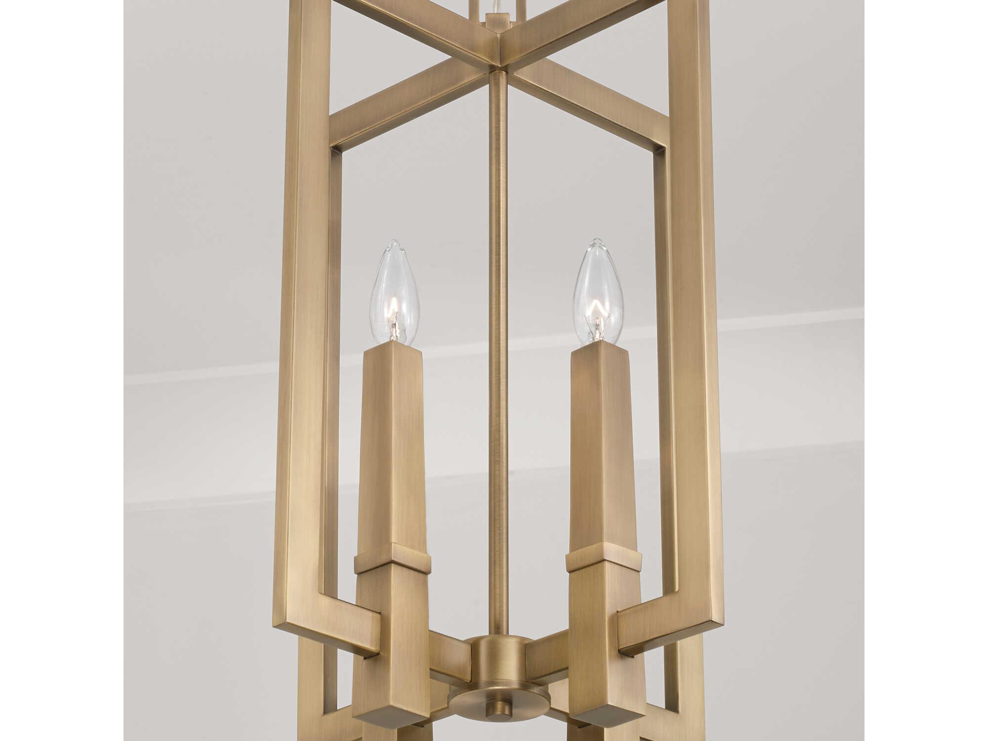 Capital Lighting Blake 4-Light Aged Brass Geometric Pendant