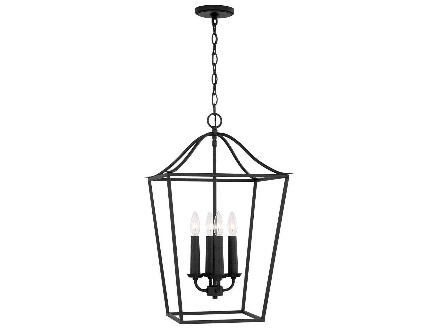 Capital Lighting Grady 4-Light Black Iron Pendant