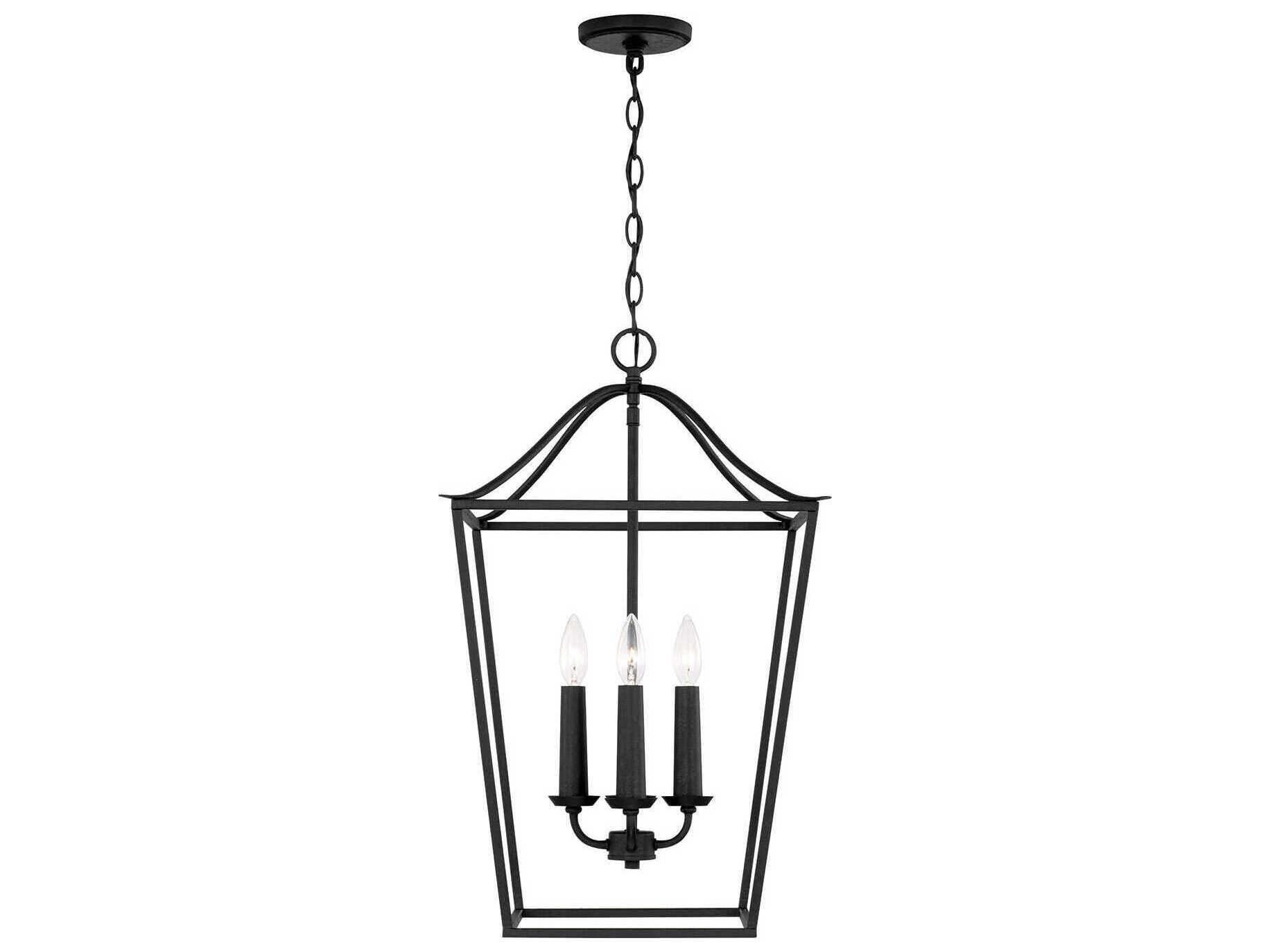 Capital Lighting Grady 4-Light Black Iron Pendant
