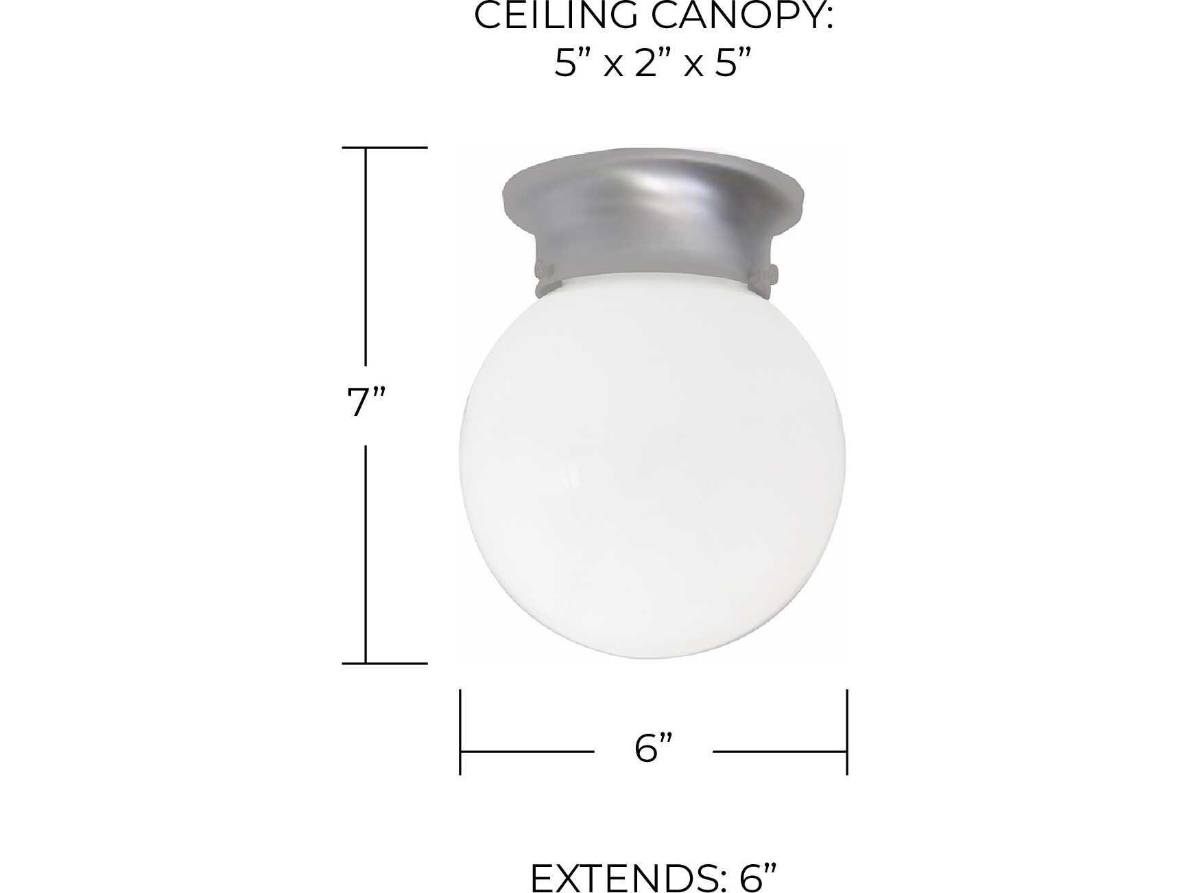 Capital Lighting Globe 1-light Matte Nickel Flush Mount