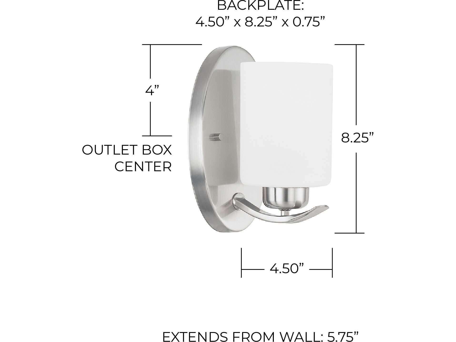 Capital Lighting Dixon 1-Light Brushed Nickel Glass Wall Sconce