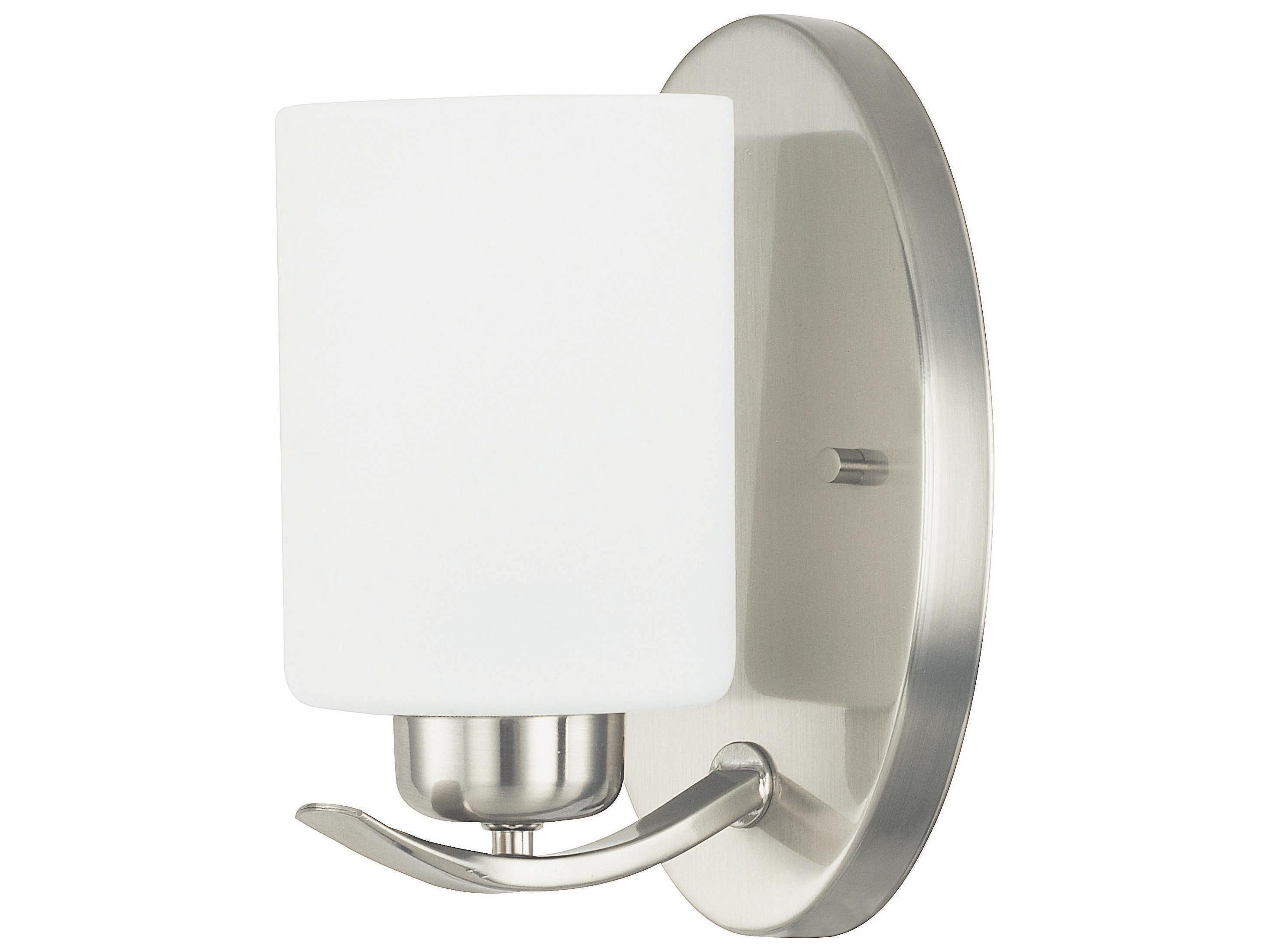 Capital Lighting Dixon 1-Light Brushed Nickel Glass Wall Sconce