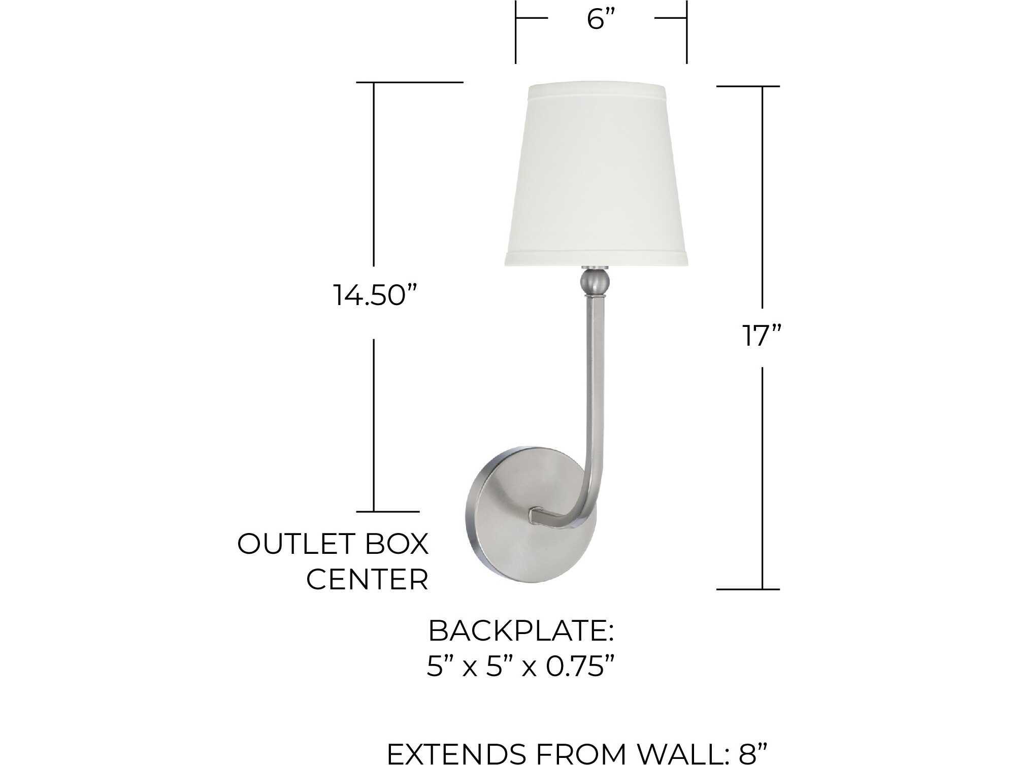 Capital Lighting Dawson 1-Light Brushed Nickel Wall Sconce