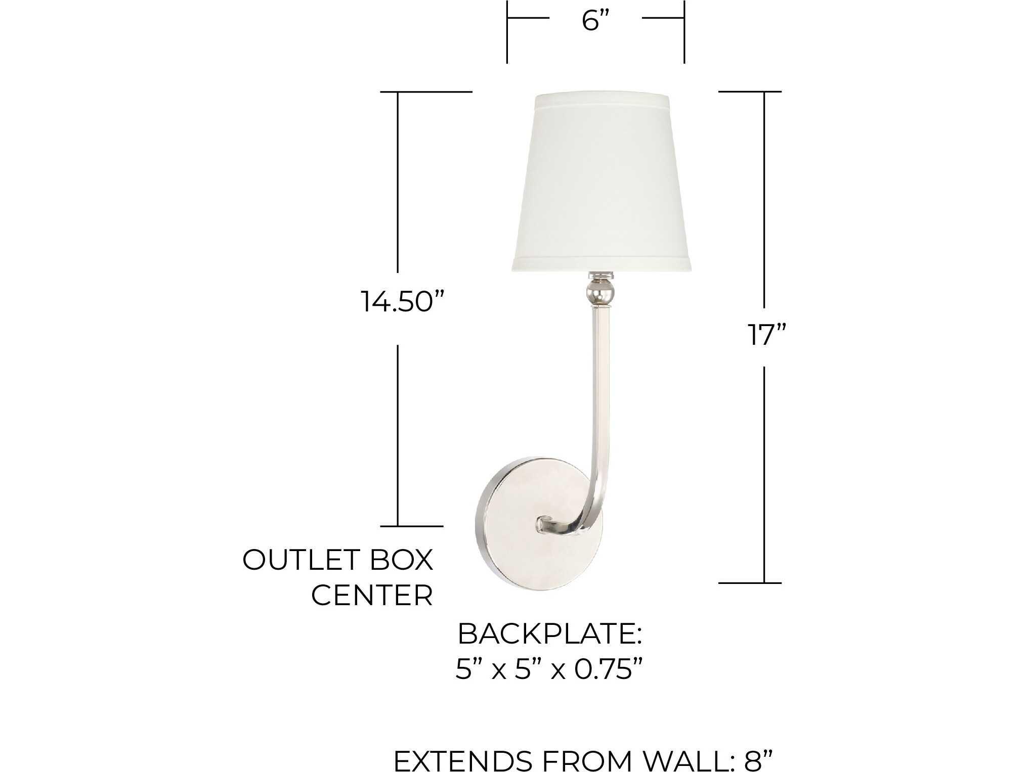 Capital Lighting Dawson 1-Light Polished Nickel Wall Sconce