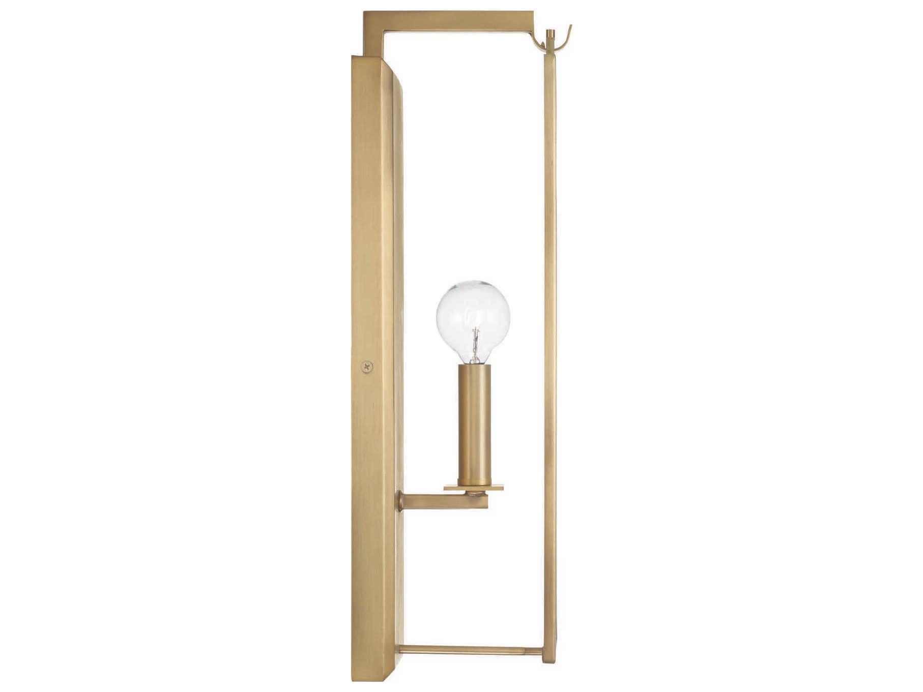 Capital Lighting Rylann 1-Light Aged Brass Glass Wall Sconce