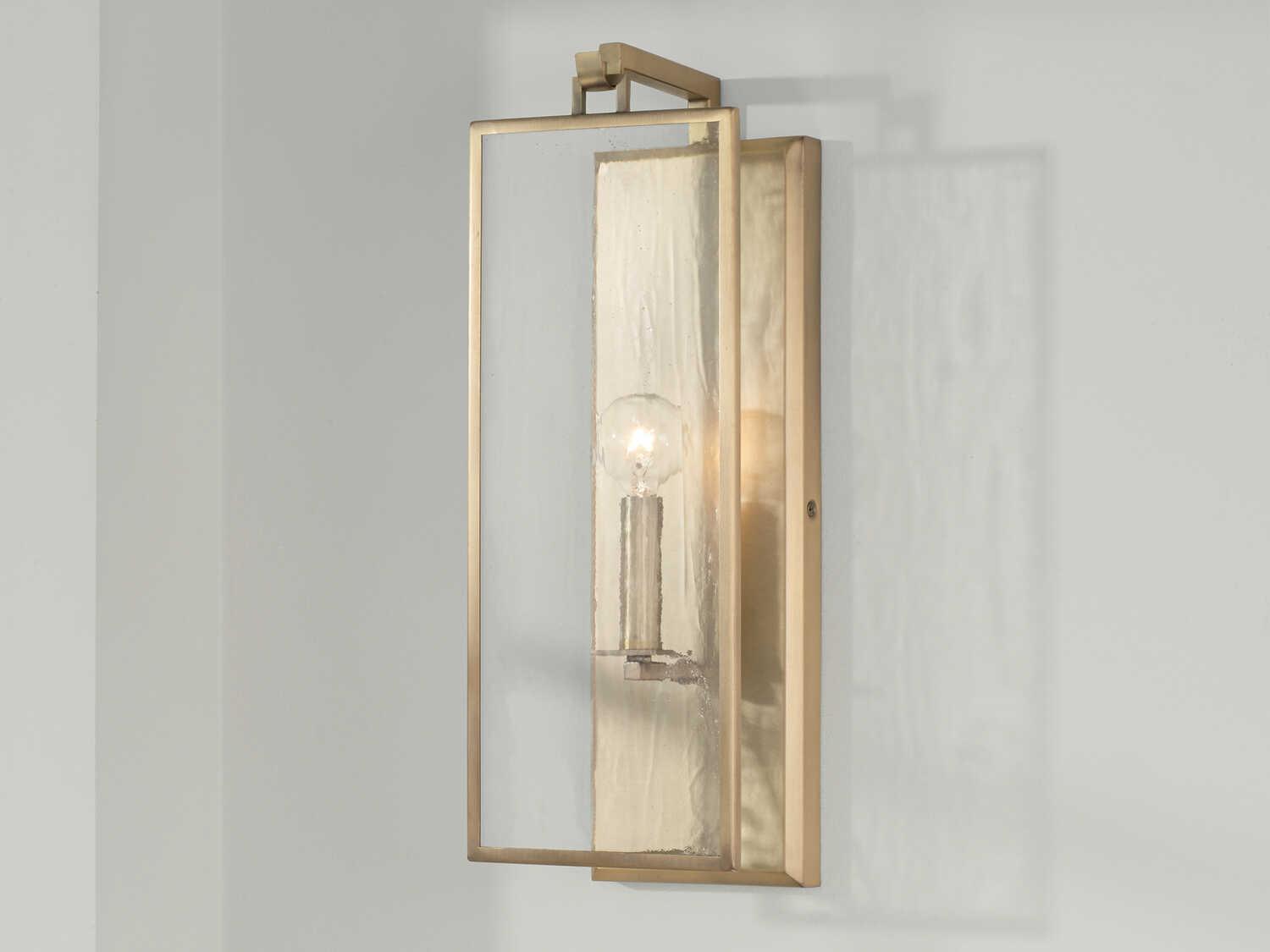 Capital Lighting Rylann 1-Light Aged Brass Glass Wall Sconce