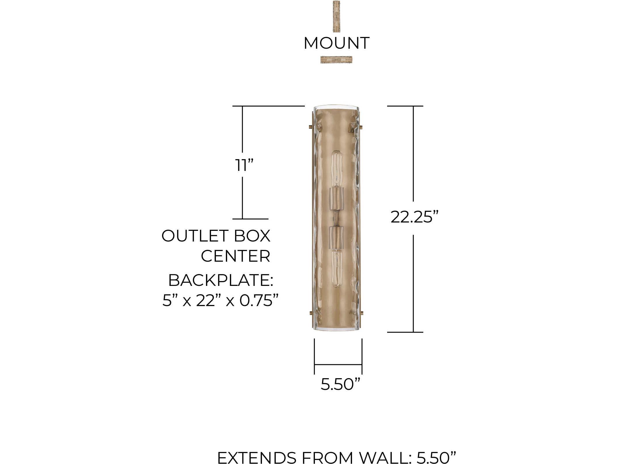 Capital Lighting Lyra 2-Light Aged Brass Wall Sconce