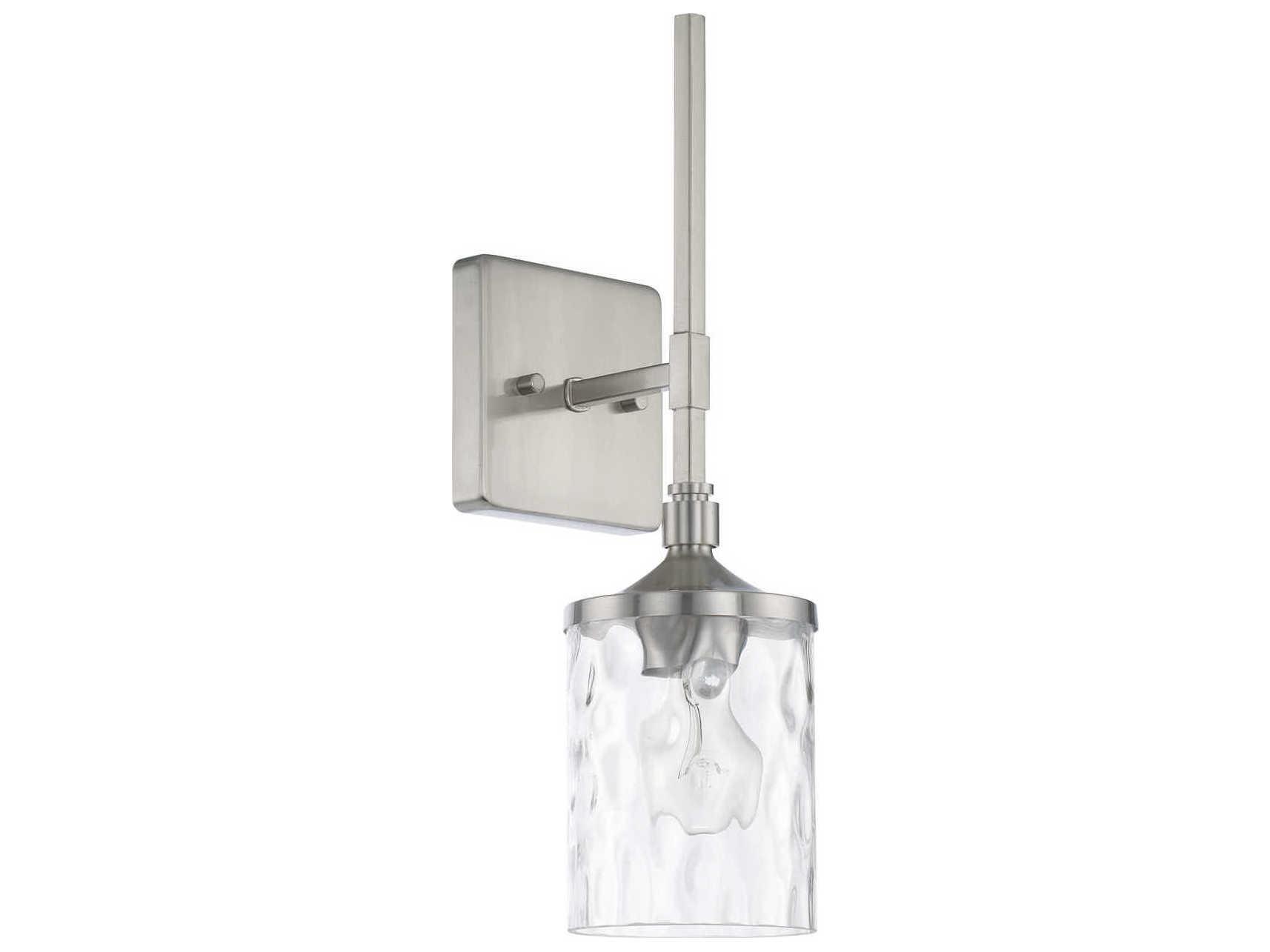 Capital Lighting Colton 1-Light Brushed Nickel Glass Wall Sconce