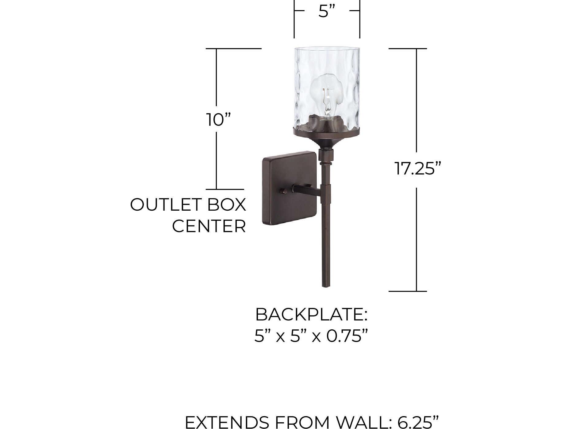 Capital Lighting Colton 1-Light Bronze Glass Wall Sconce
