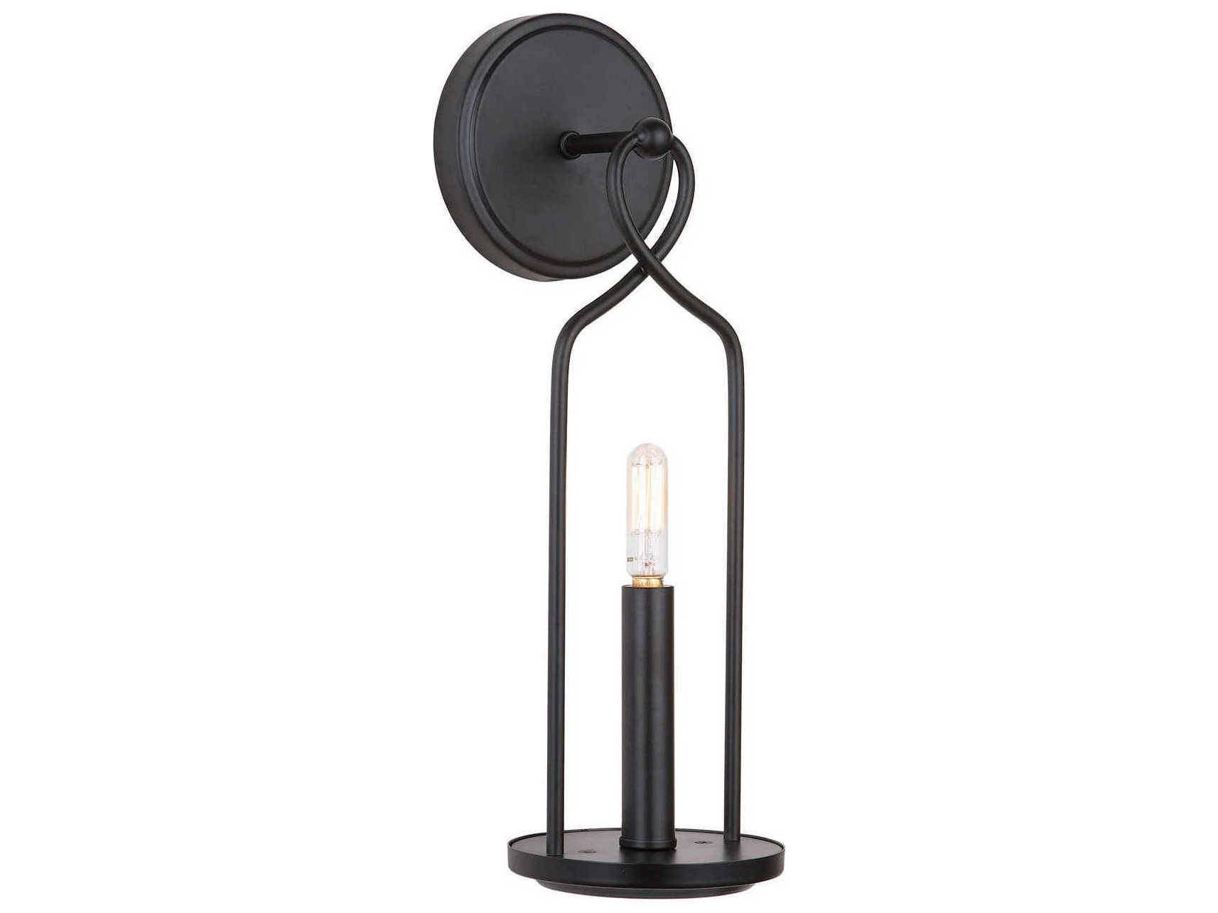 Capital Lighting Sonnet 1-Light Matte Black Wall Sconce
