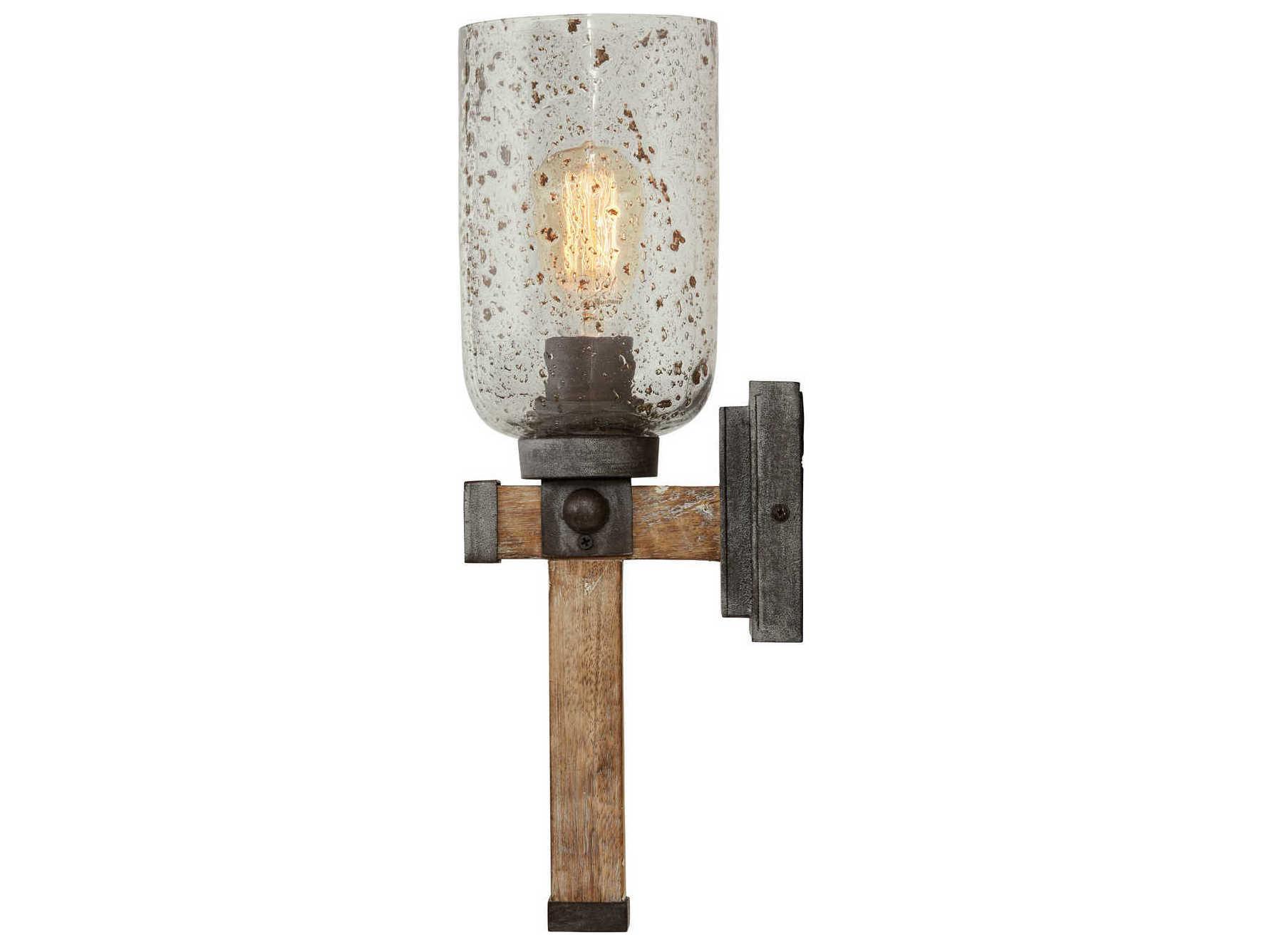 Capital Lighting Nolan 1-Light Urban Wash Wood Wall Sconce