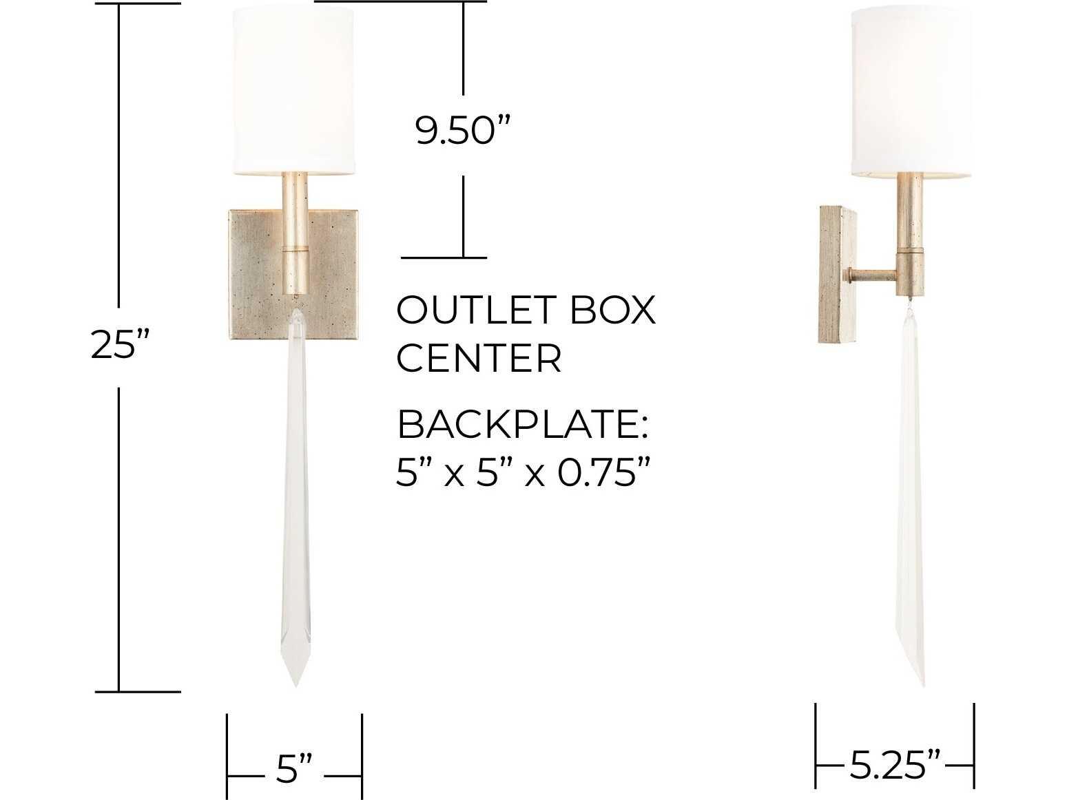 Capital Lighting Gwyneth 1-Light Winter Gold Crystal Wall Sconce