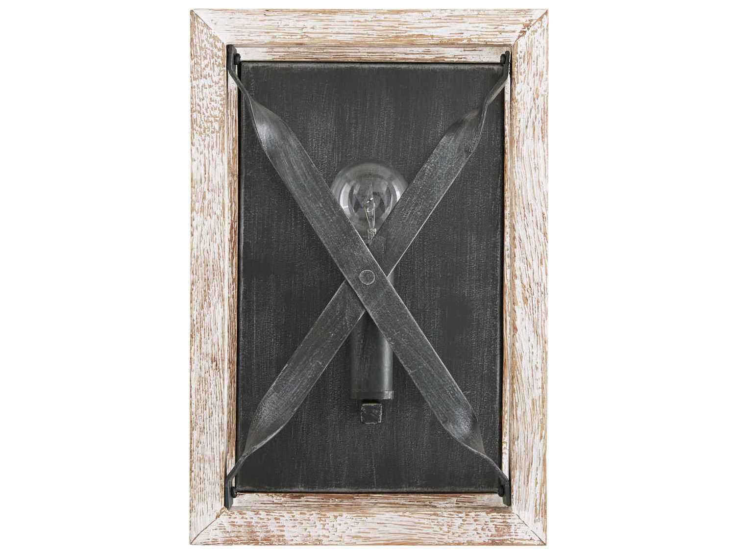 Capital Lighting Remi 1-Light Brushed White Wash And Nordic Iron Wall Sconce