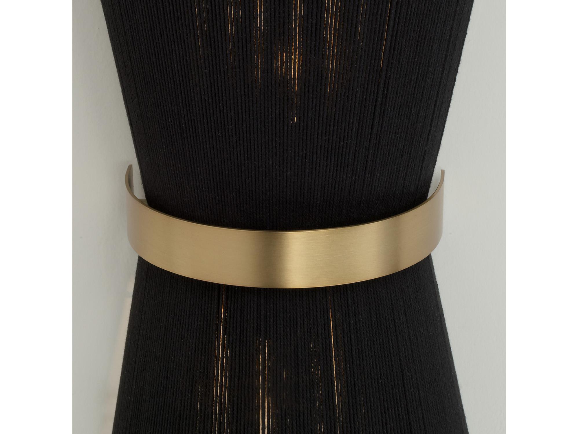 Capital Lighting Cecilia 2-Light Black Rope And Patinaed Brass Wall Sconce