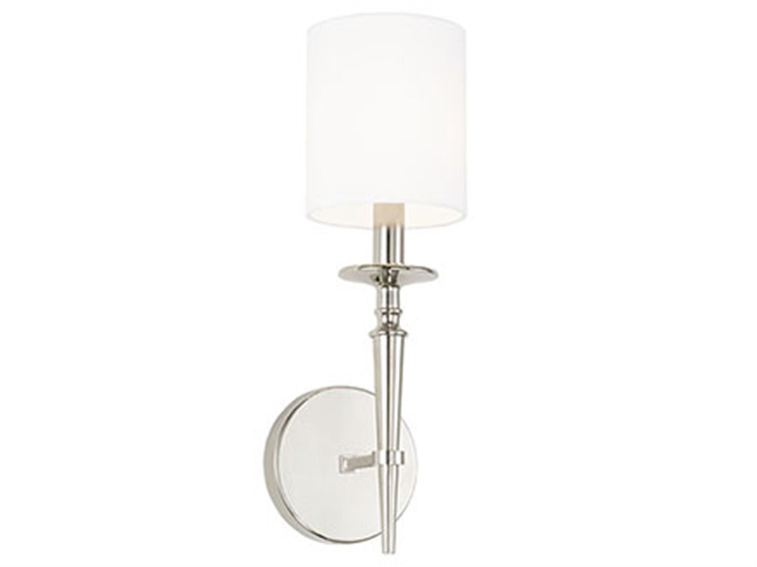 Capital Lighting Abbie 1-Light Polished Nickel Wall Sconce
