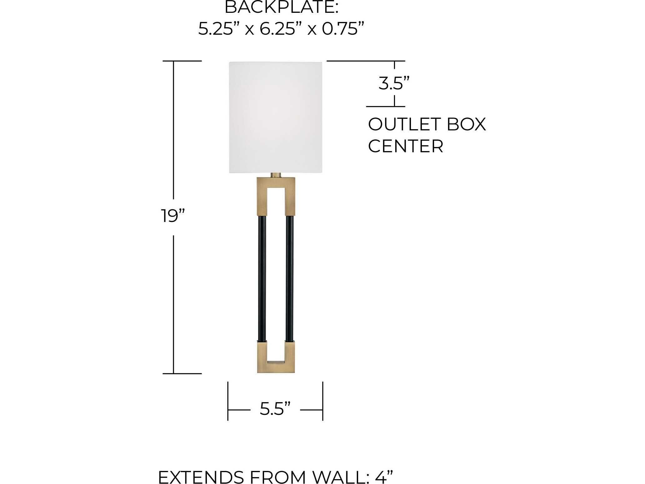 Capital Lighting Bleeker 1-Light Aged Brass And Black Wall Sconce