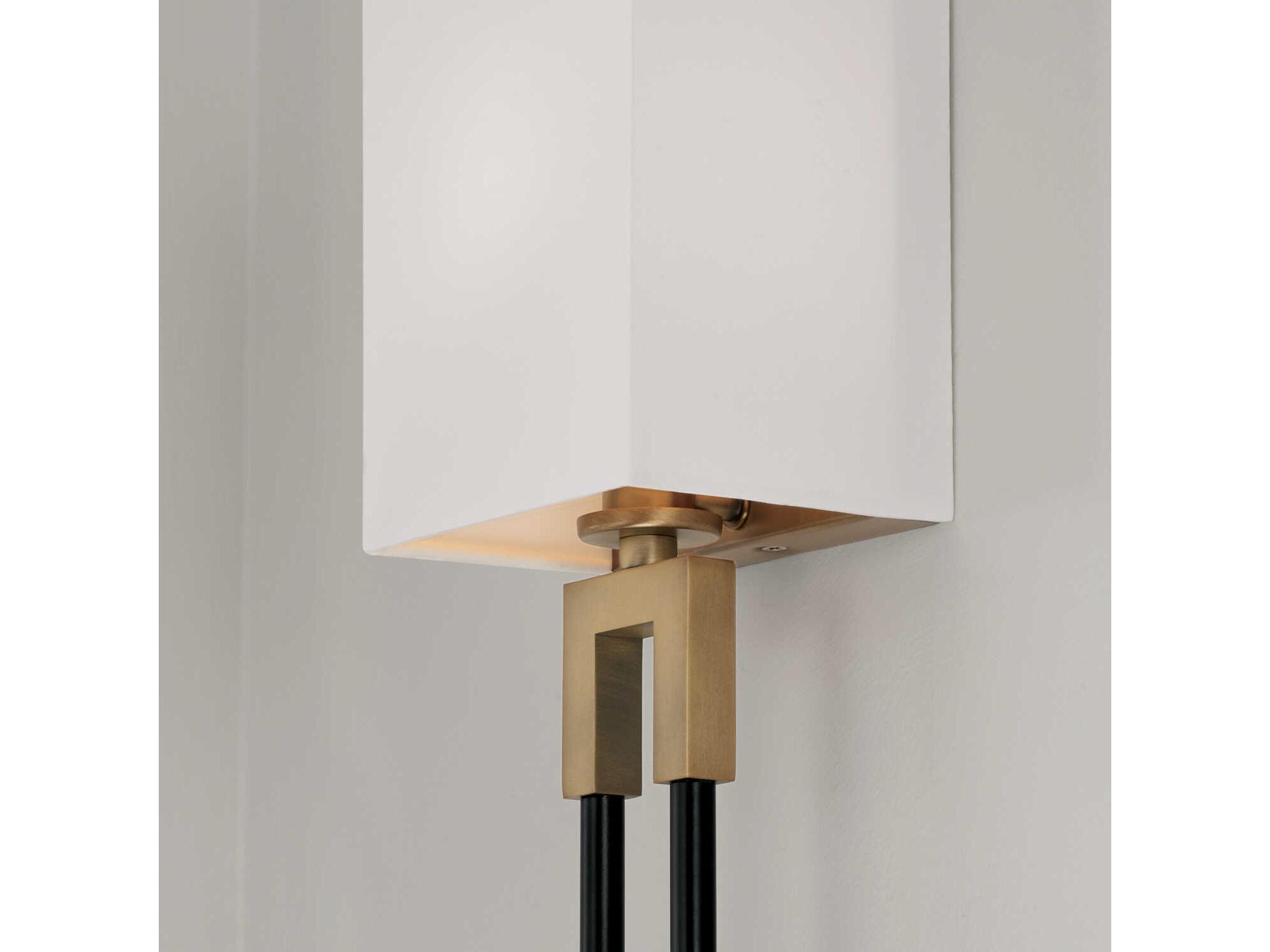 Capital Lighting Bleeker 1-Light Aged Brass And Black Wall Sconce