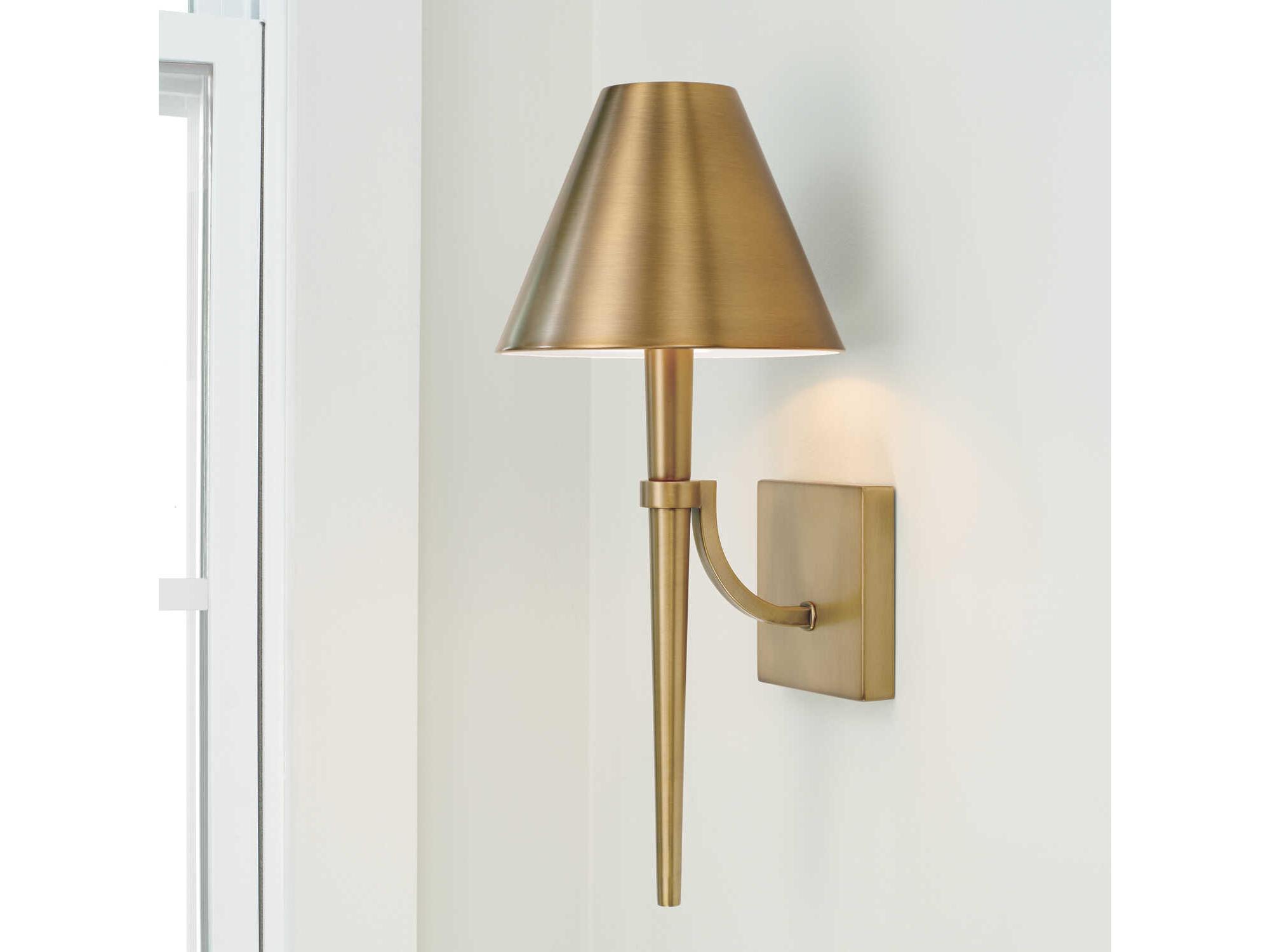 Capital Lighting Holden 1-Light Aged Brass Wall Sconce