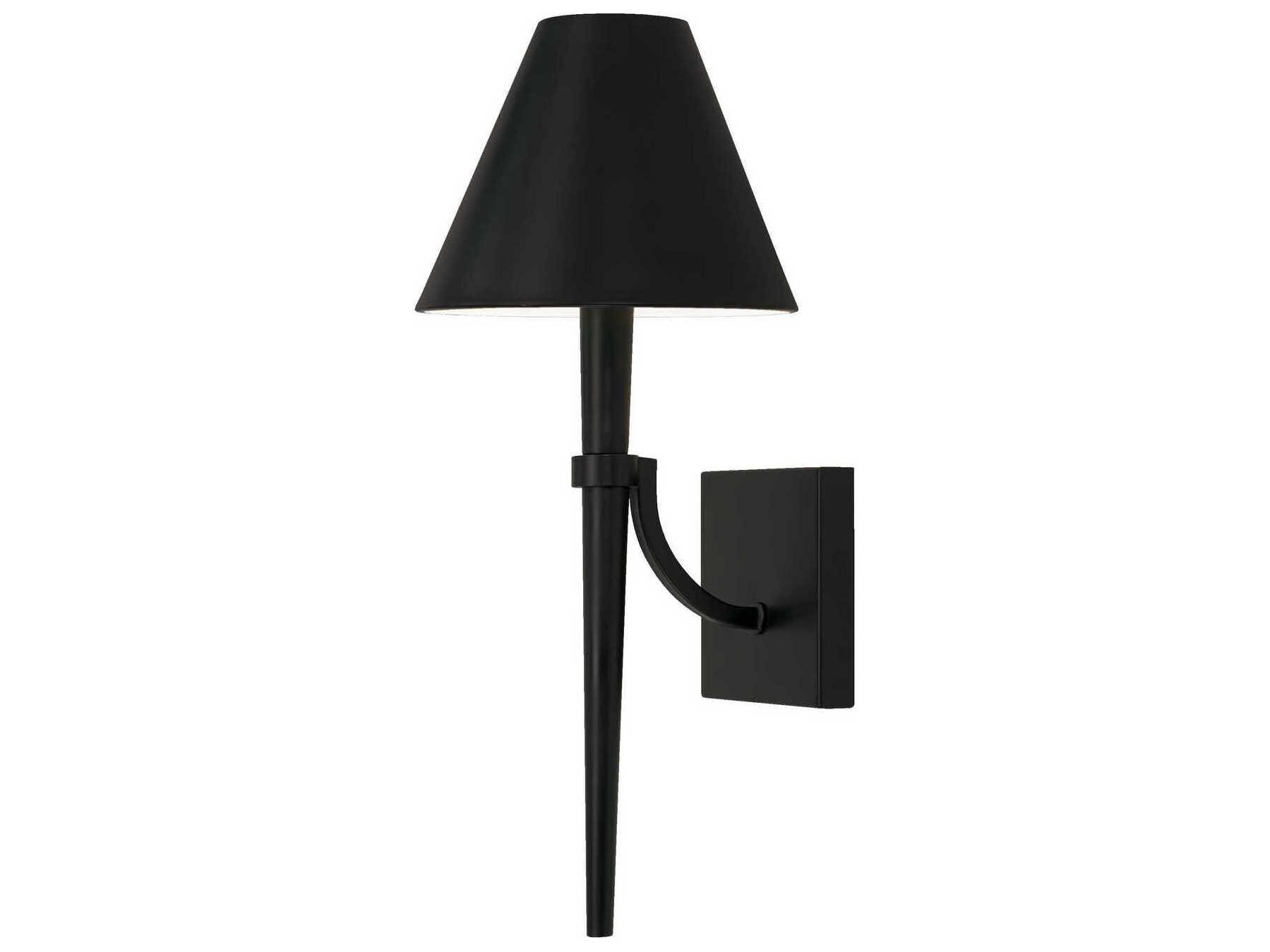 Capital Lighting Holden 1-Light Matte Black Wall Sconce