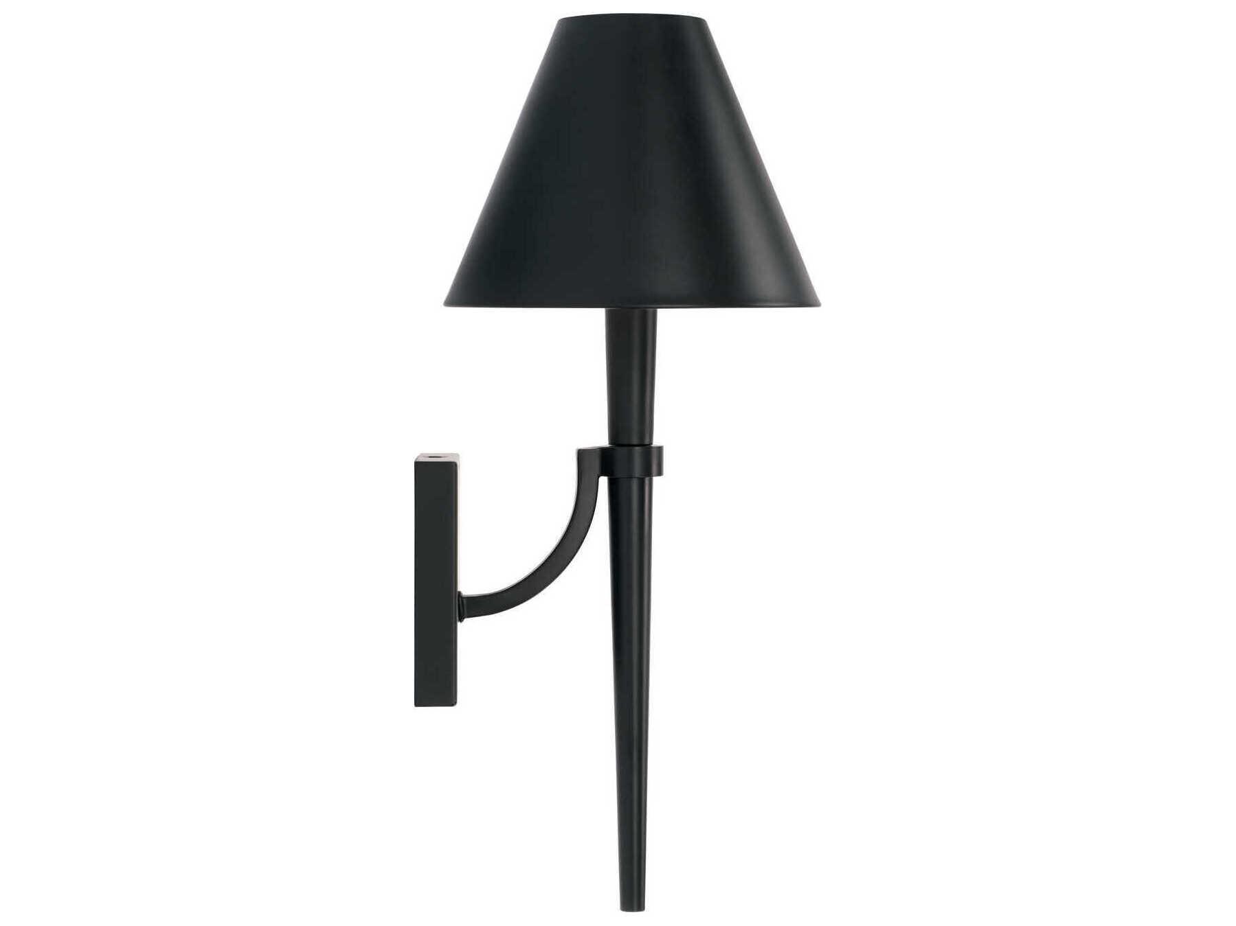 Capital Lighting Holden 1-Light Matte Black Wall Sconce