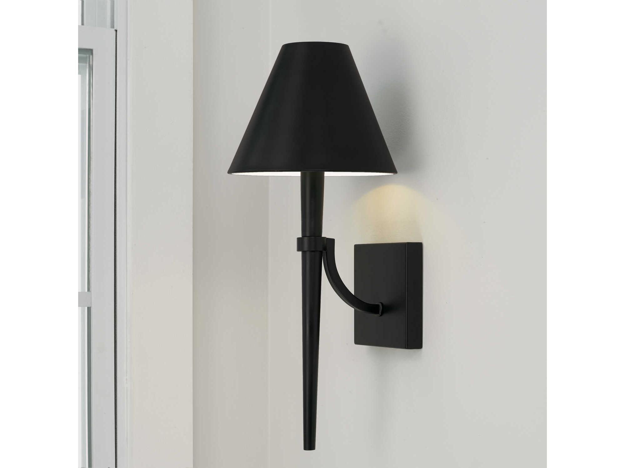 Capital Lighting Holden 1-Light Matte Black Wall Sconce