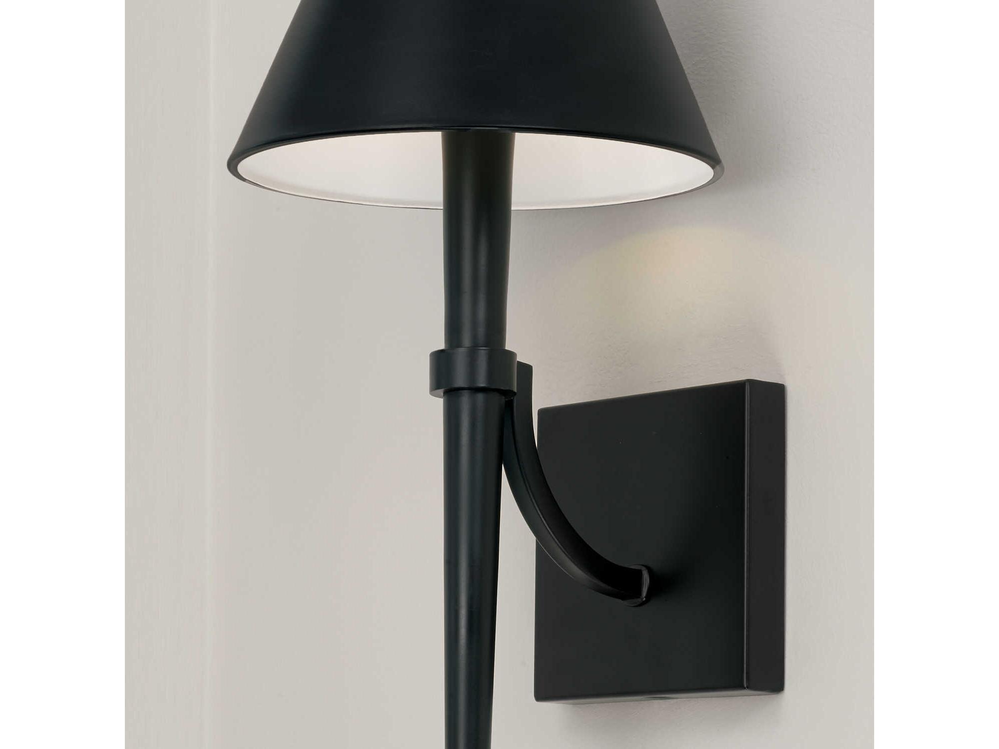 Capital Lighting Holden 1-Light Matte Black Wall Sconce